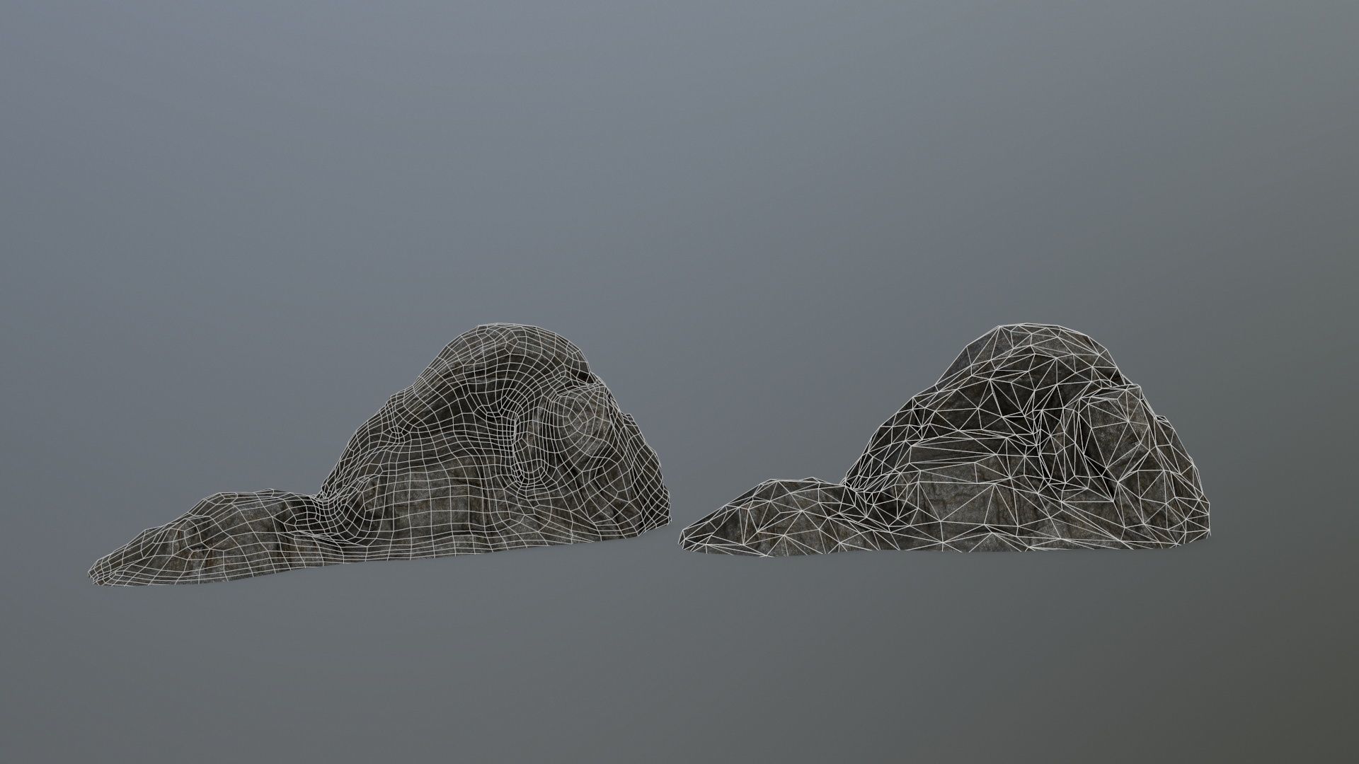 rock set Low-poly 3D model_14