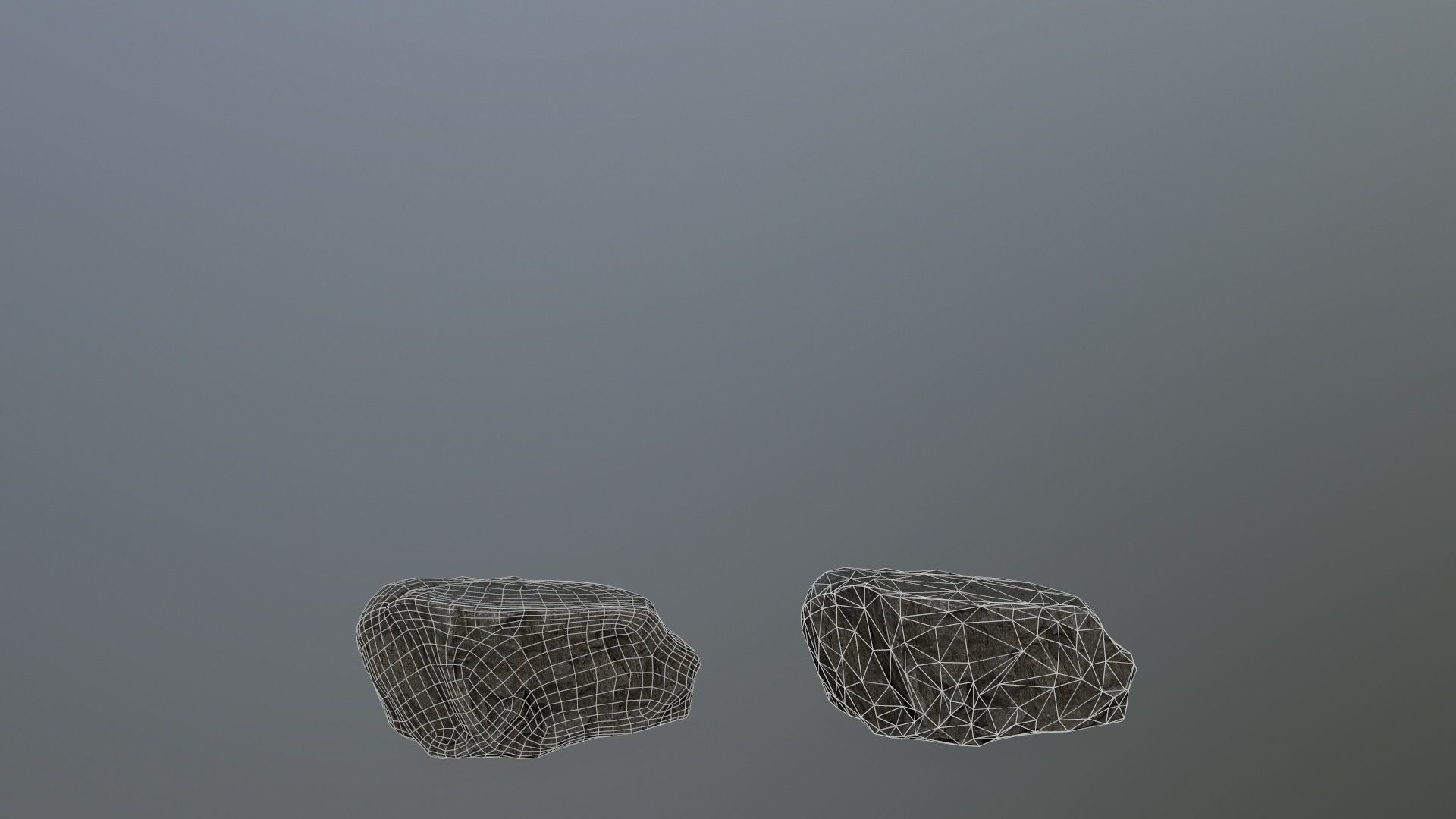 rock set Low-poly 3D model_16