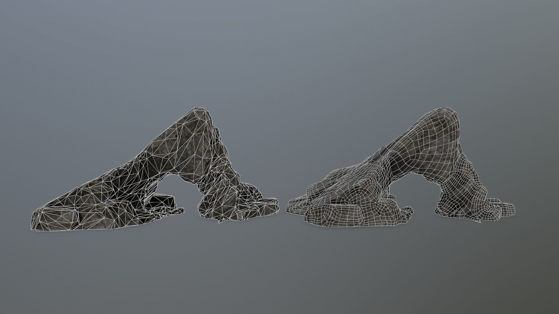 rock set Low-poly 3D model_13