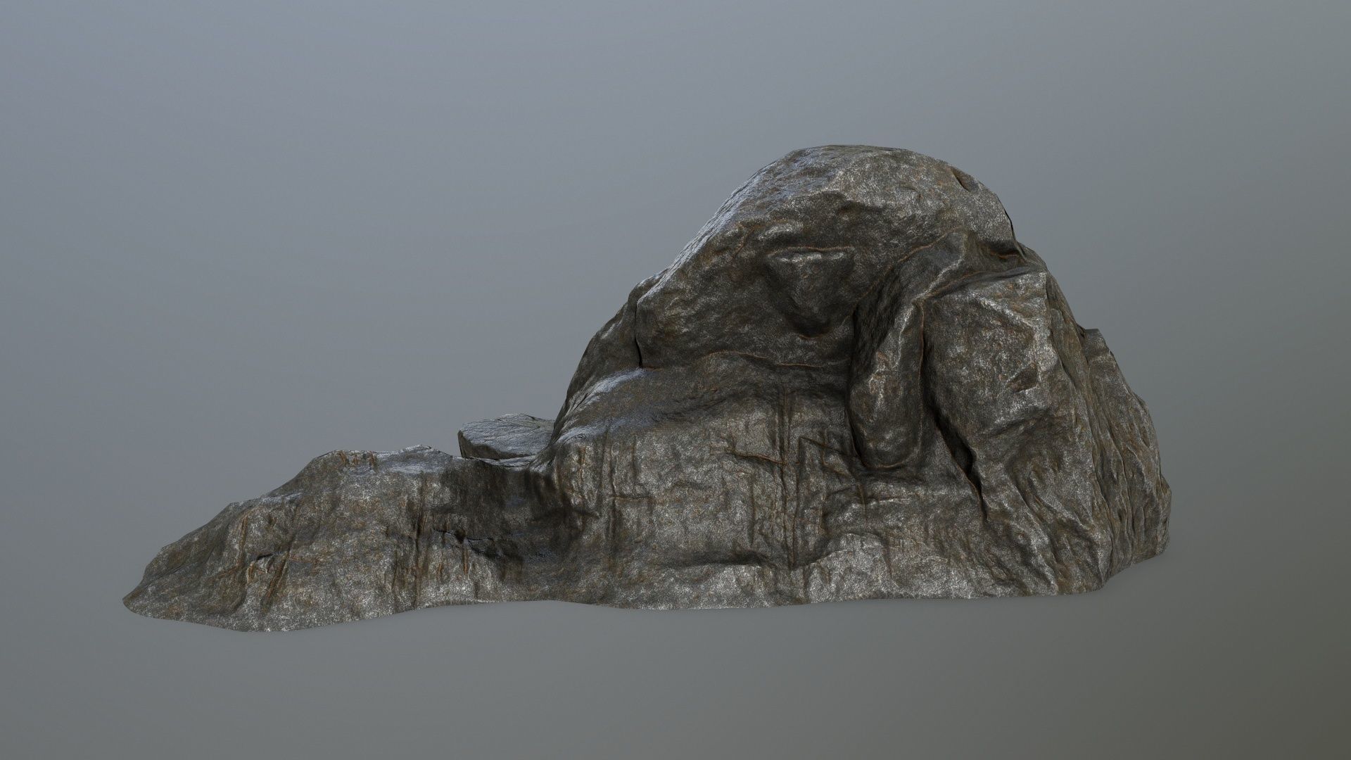 rock set Low-poly 3D model_5