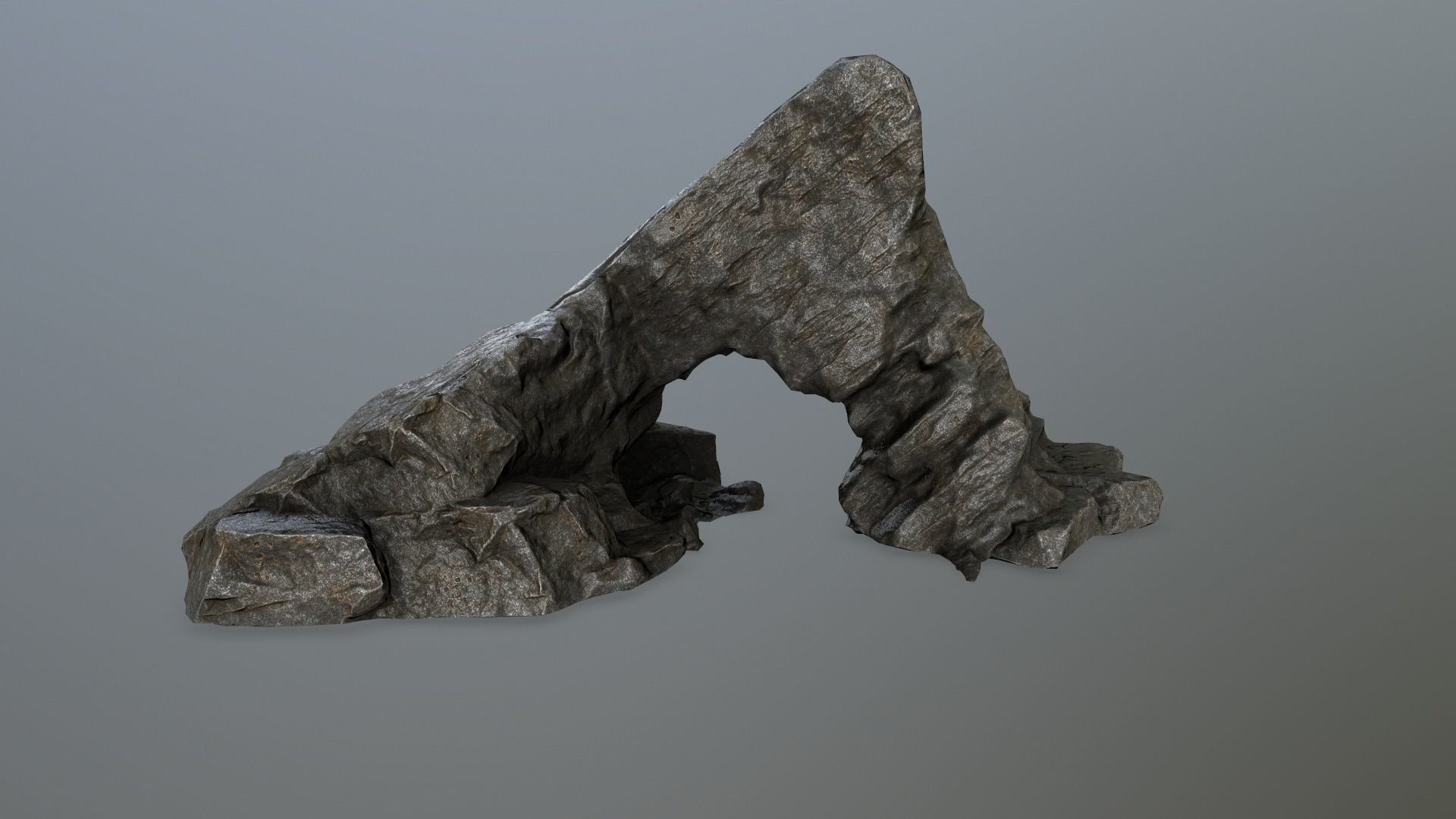 rock set Low-poly 3D model_3