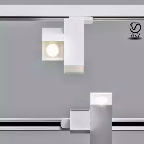 HID TRACK LIGHT HALOGEN LED SQUARE