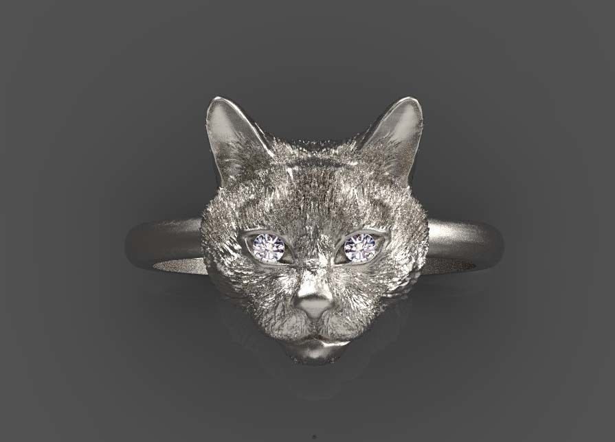 cat ring 3D print model_19