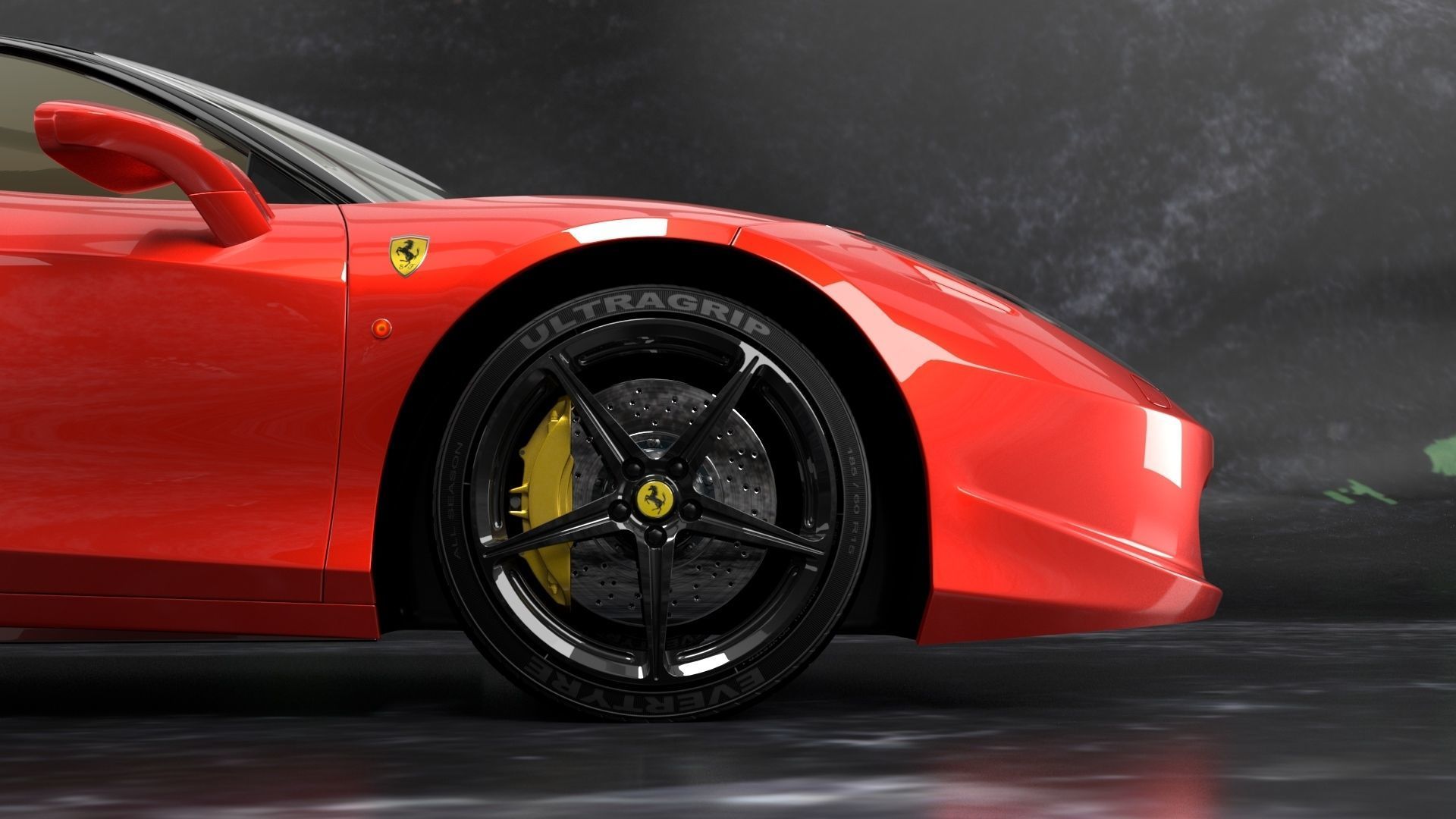 Ferrari 458  Italia High Poly Realistic 3D Model 3D model_17