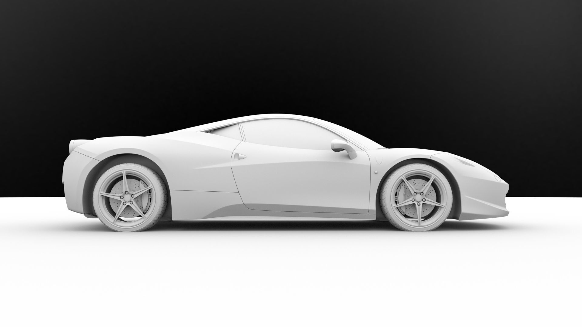 Ferrari 458  Italia High Poly Realistic 3D Model 3D model_19