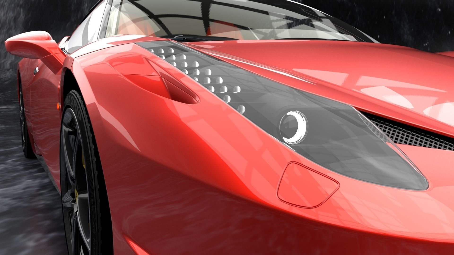 Ferrari 458  Italia High Poly Realistic 3D Model 3D model_6