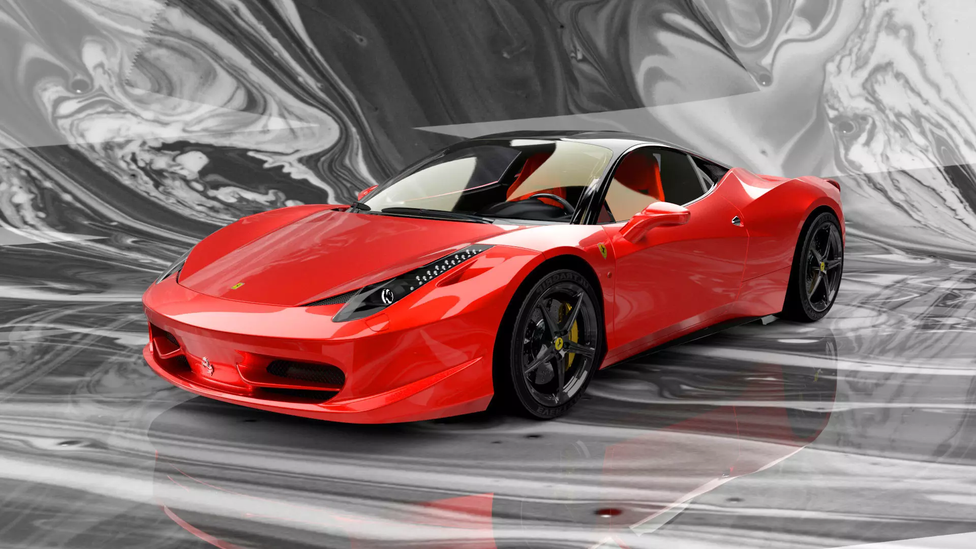 Ferrari 458  Italia High Poly Realistic 3D Model 3D model_0