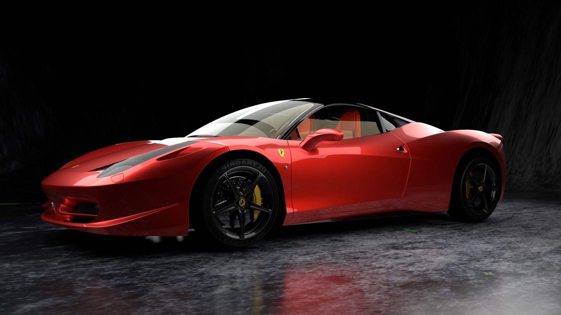Ferrari 458  Italia High Poly Realistic 3D Model 3D model_9