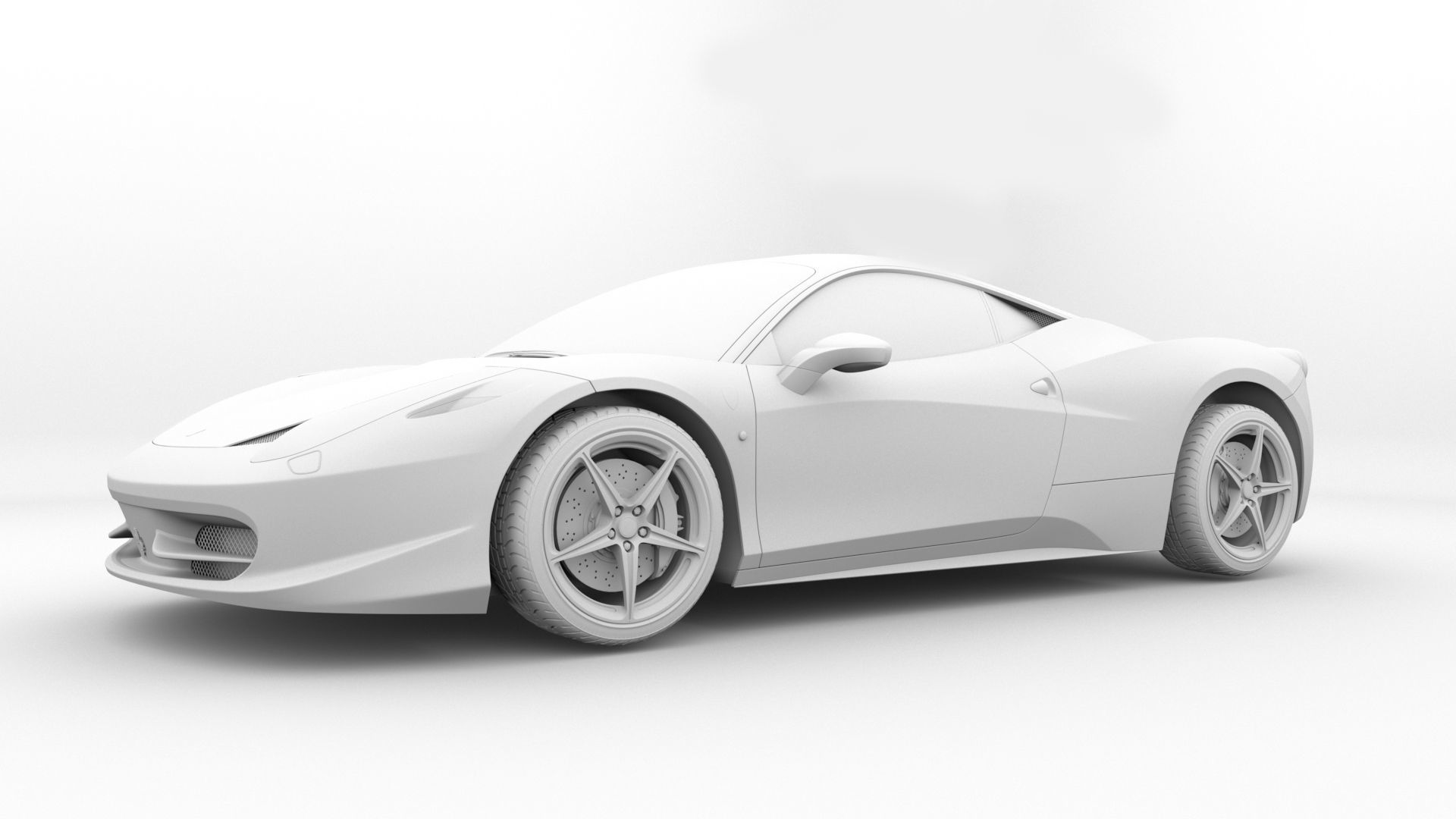 Ferrari 458  Italia High Poly Realistic 3D Model 3D model_24