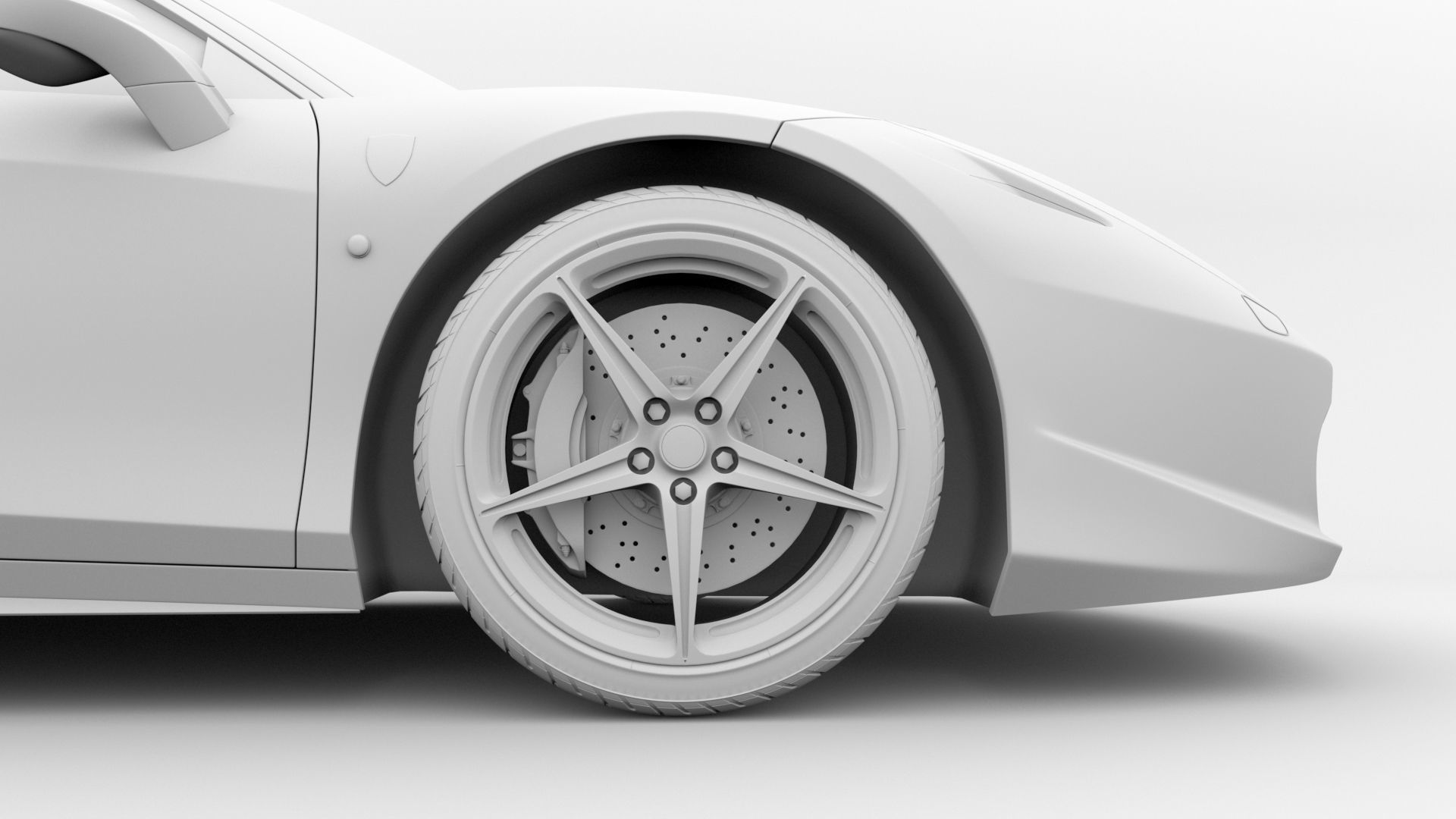 Ferrari 458  Italia High Poly Realistic 3D Model 3D model_25
