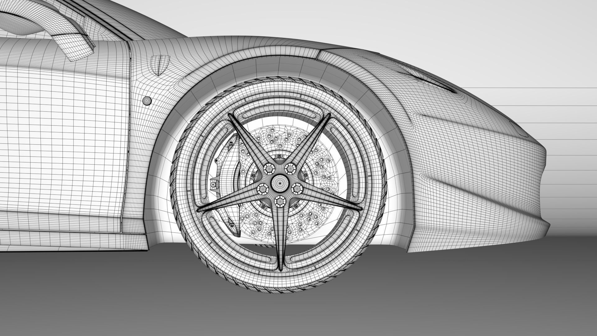 Ferrari 458  Italia High Poly Realistic 3D Model 3D model_22