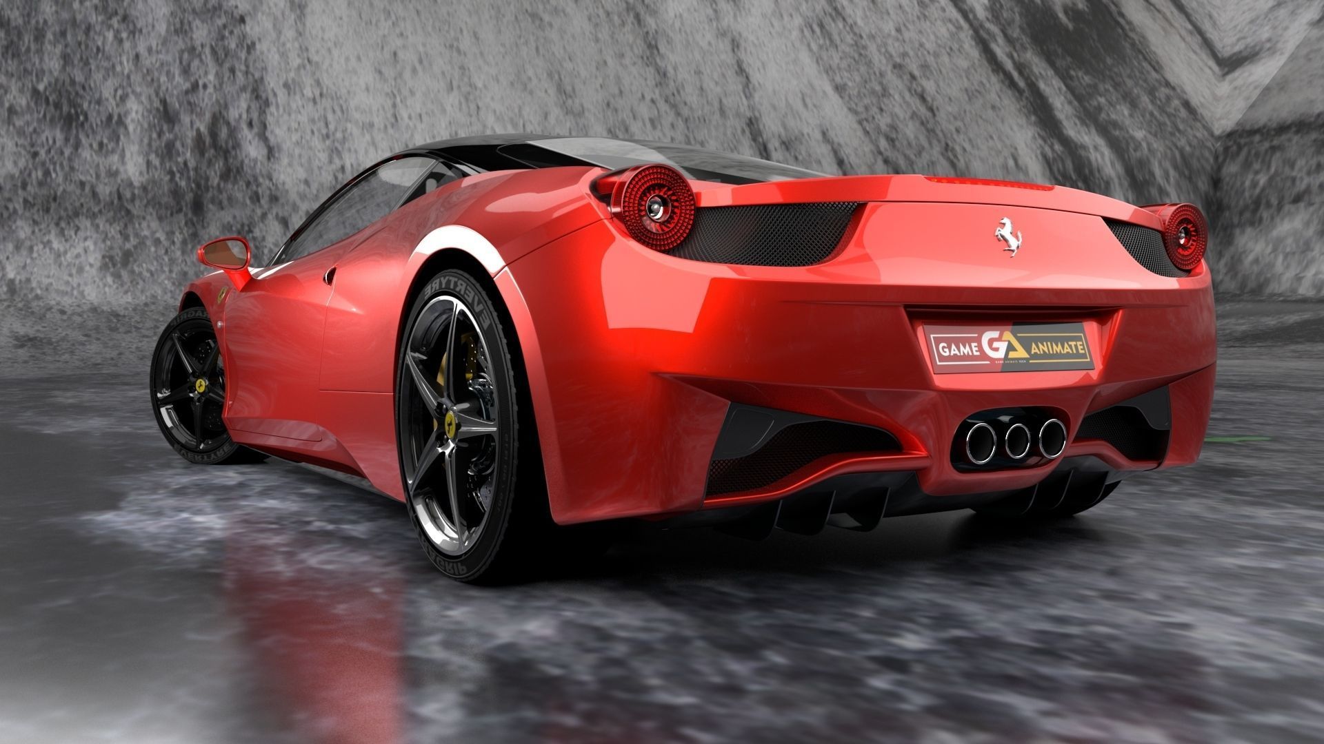Ferrari 458  Italia High Poly Realistic 3D Model 3D model_11
