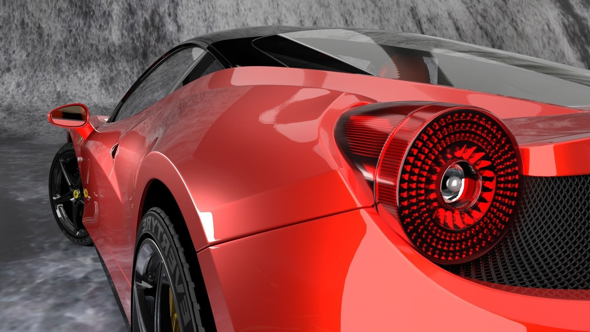 Ferrari 458  Italia High Poly Realistic 3D Model 3D model_16