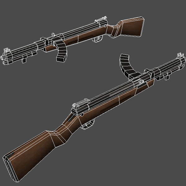 Type 100 Low-poly 3D model_3