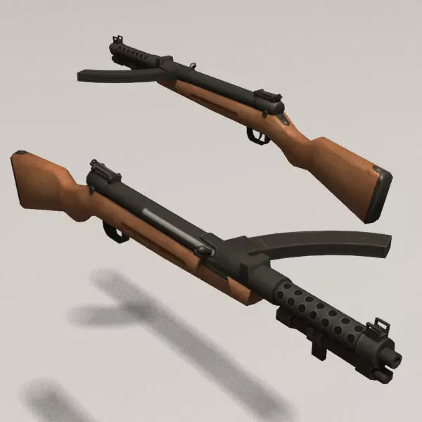 Type 100 Low-poly 3D model_0