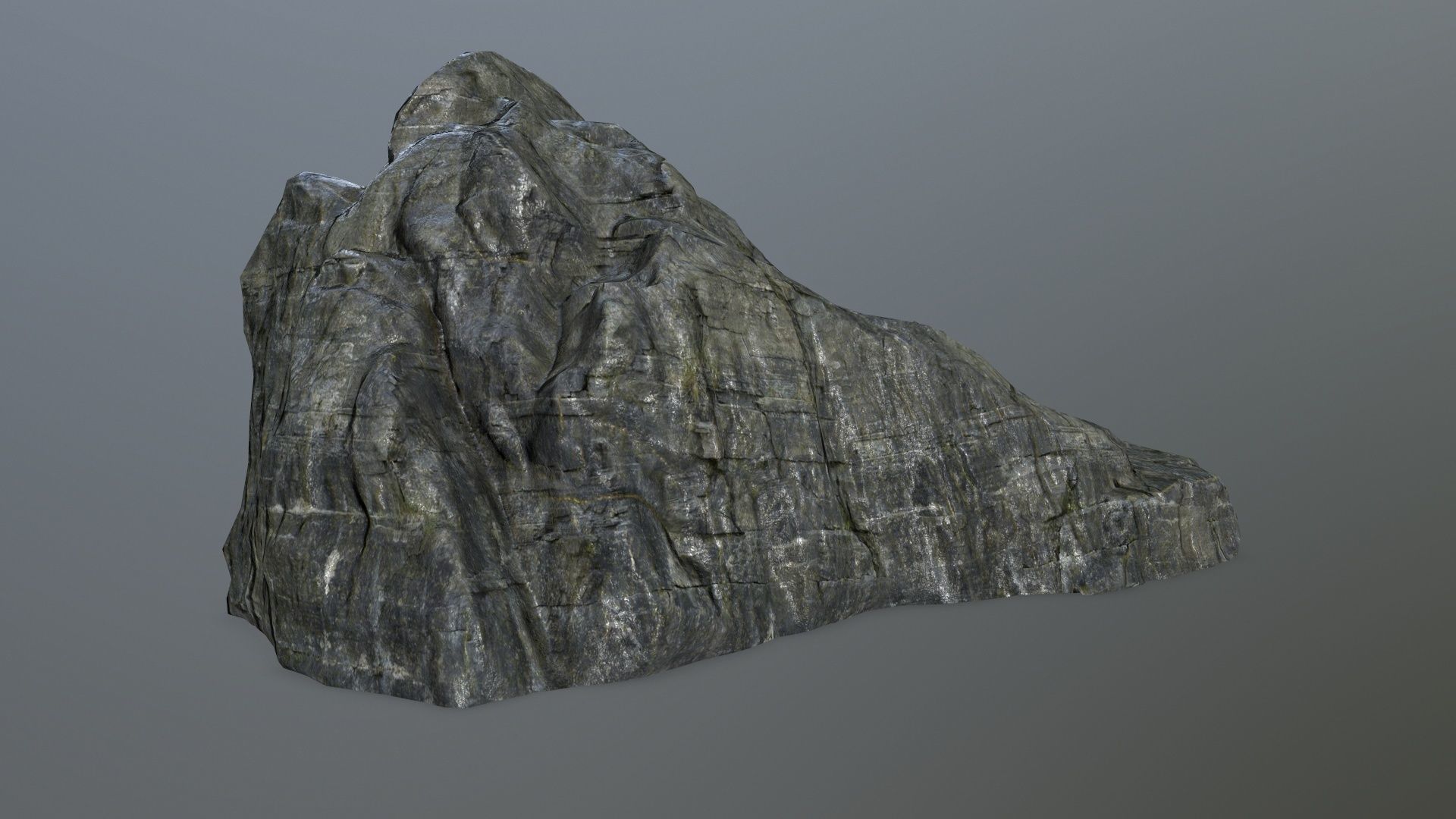 rock set Low-poly 3D model_5
