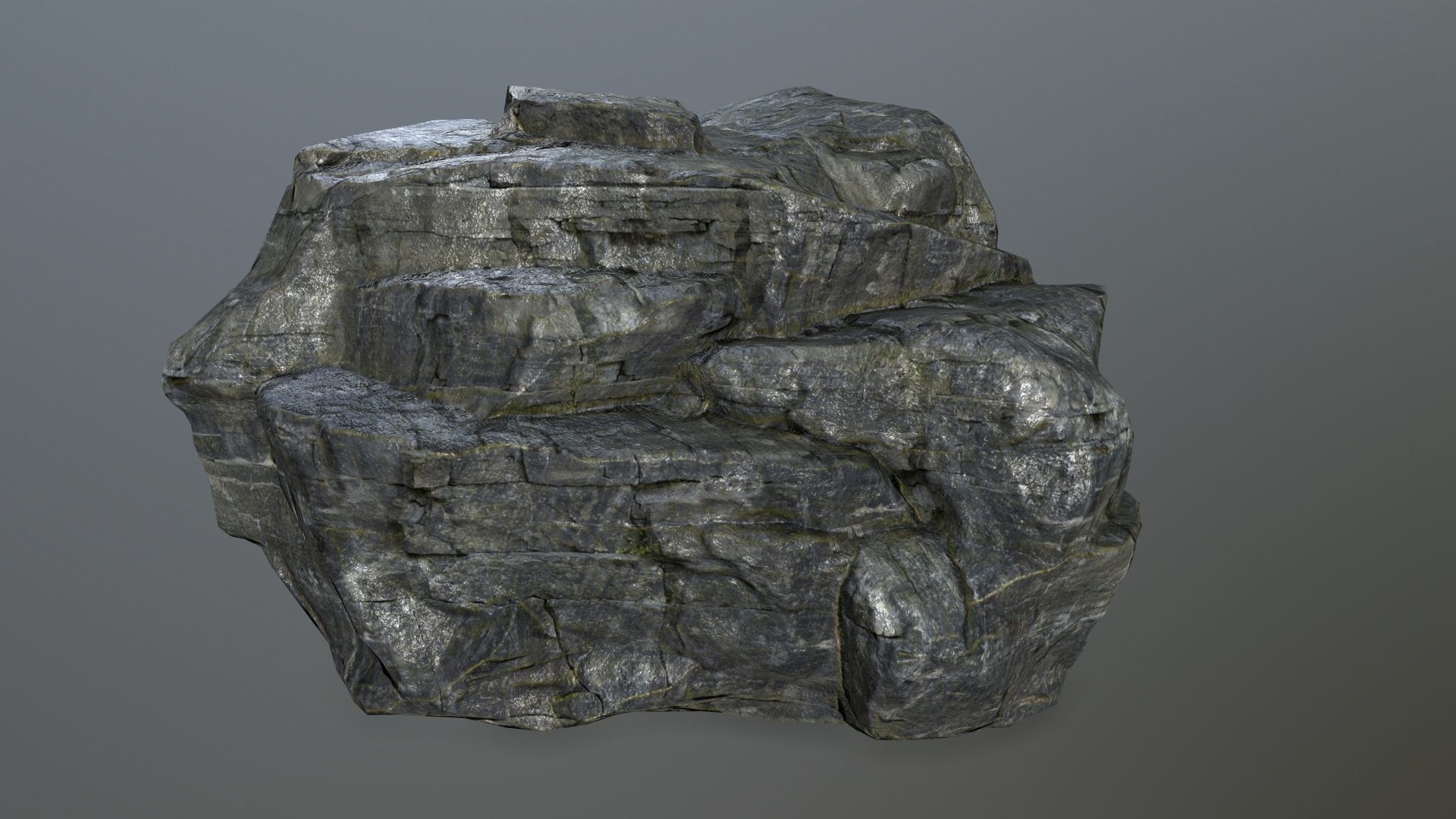 rock set Low-poly 3D model_11