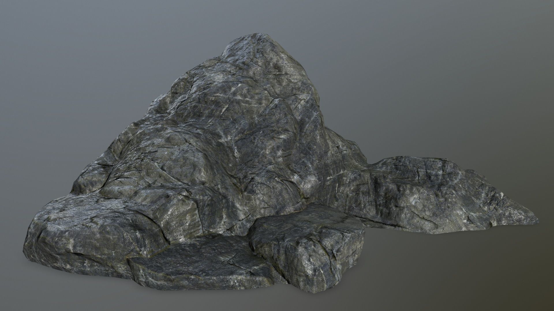 rock set Low-poly 3D model_6
