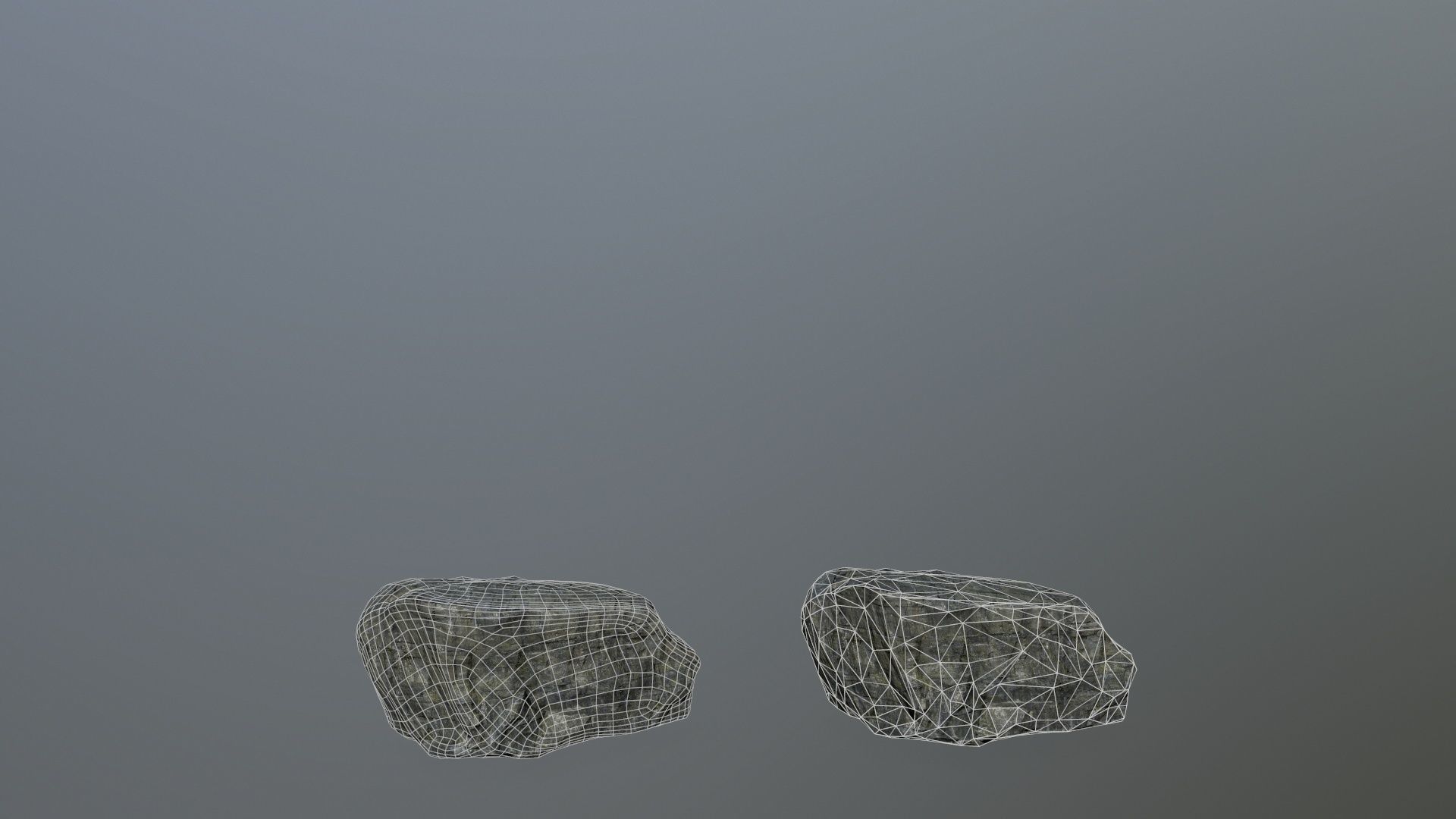 rock set Low-poly 3D model_16