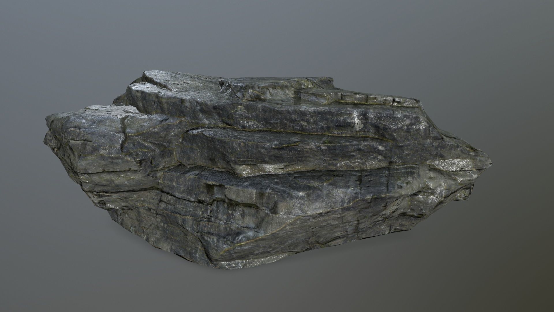rock set Low-poly 3D model_7