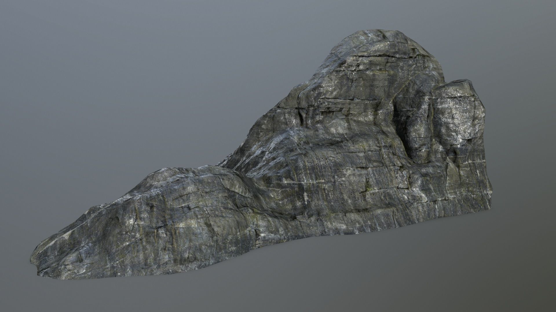 rock set Low-poly 3D model_4