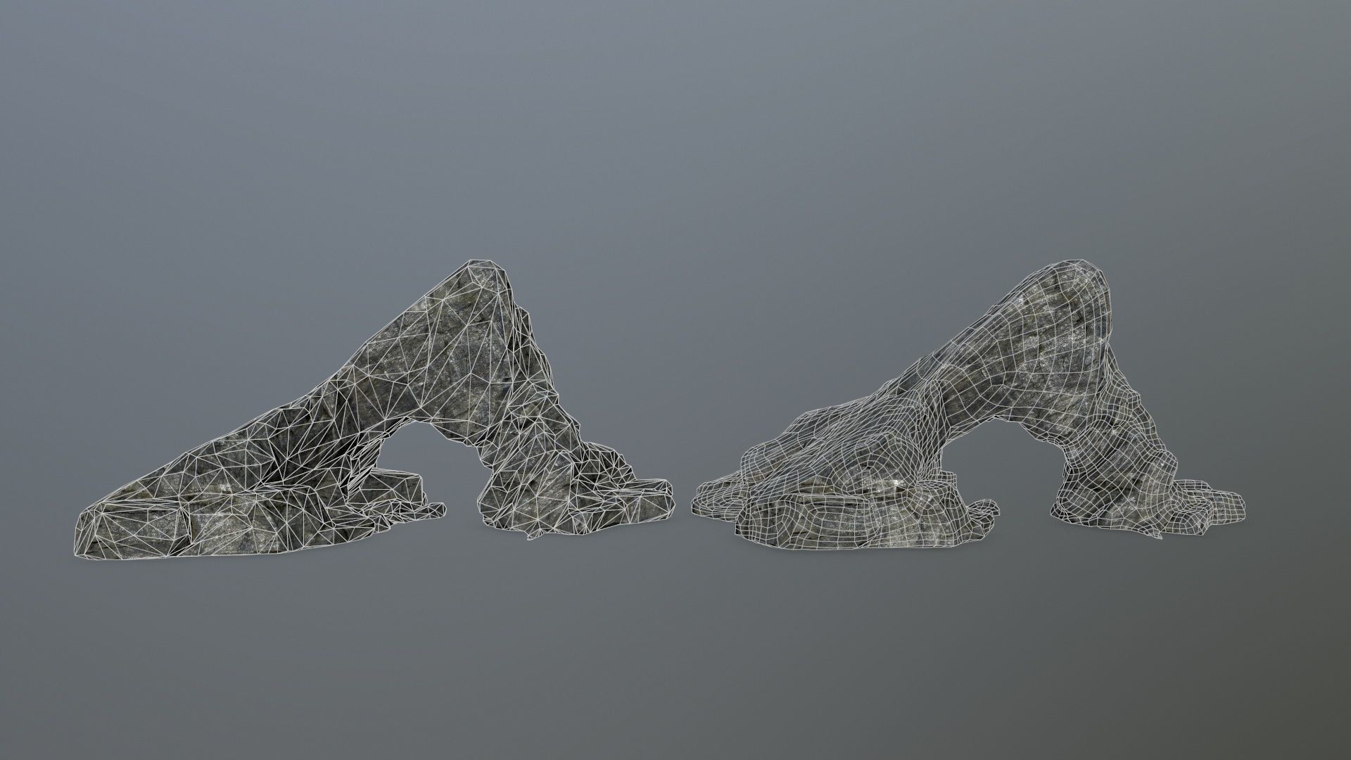 rock set Low-poly 3D model_13