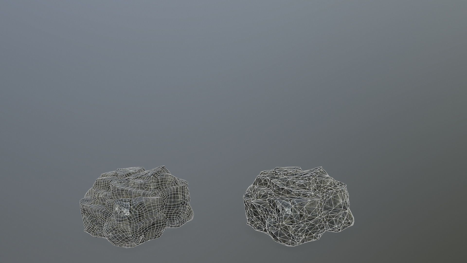 rock set Low-poly 3D model_17