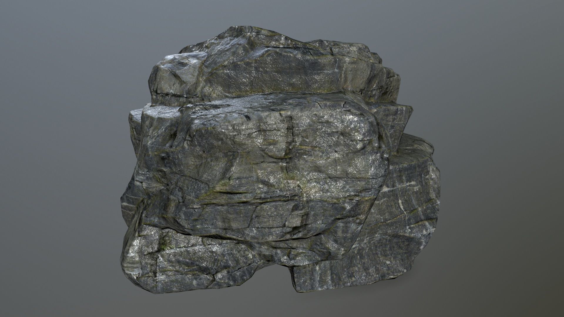 rock set Low-poly 3D model_12