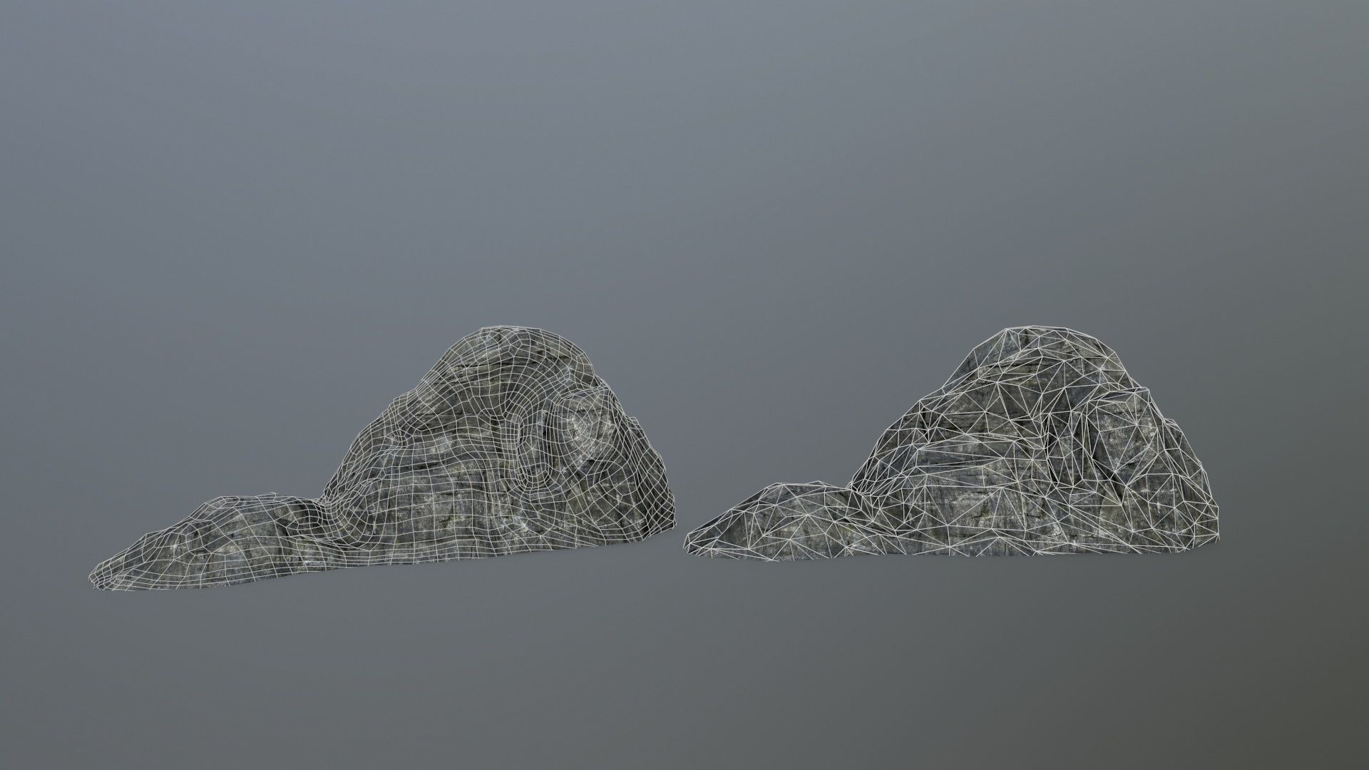 rock set Low-poly 3D model_14