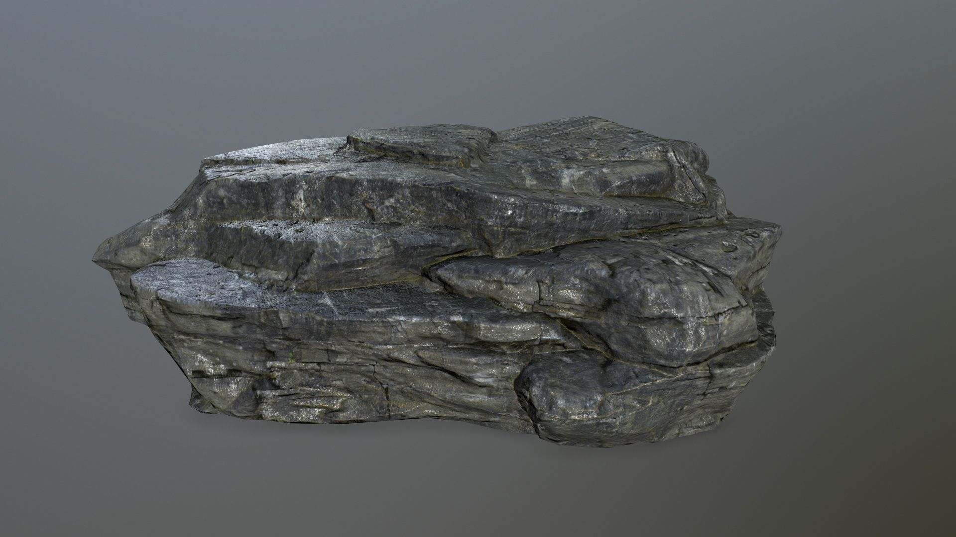 rock set Low-poly 3D model_8