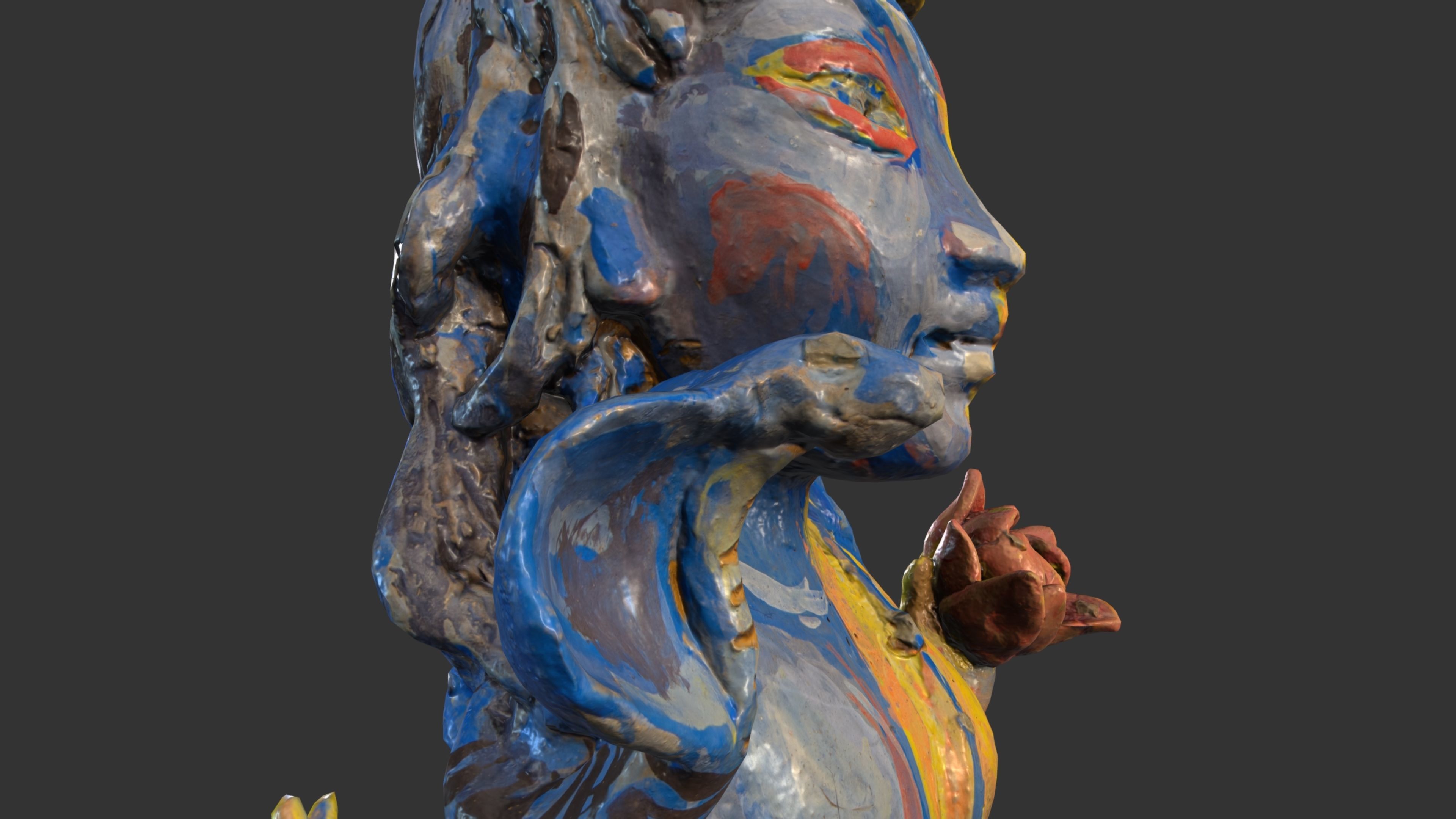 ShivaShakti statue Low-poly 3D model_18