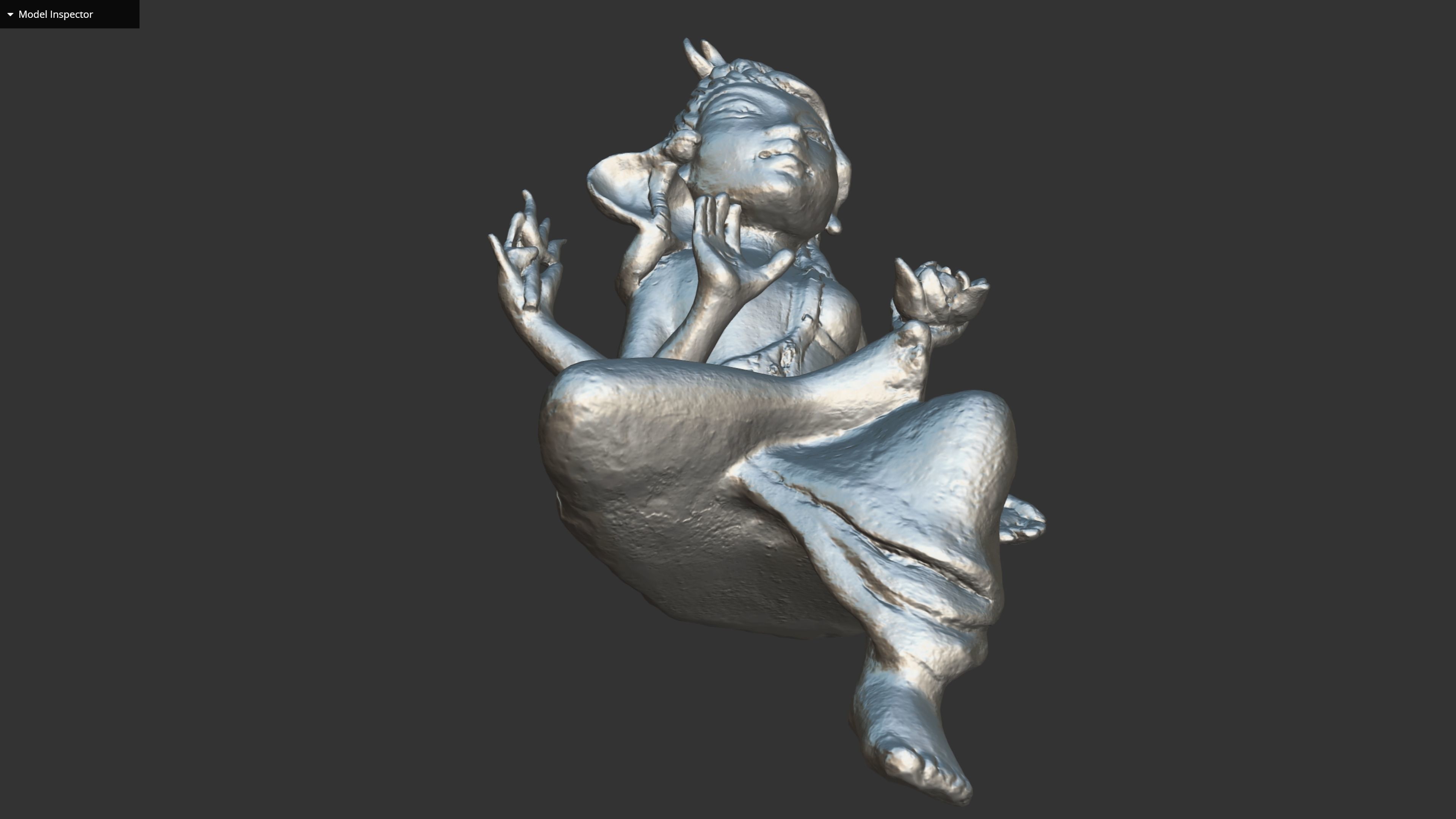 ShivaShakti statue Low-poly 3D model_32