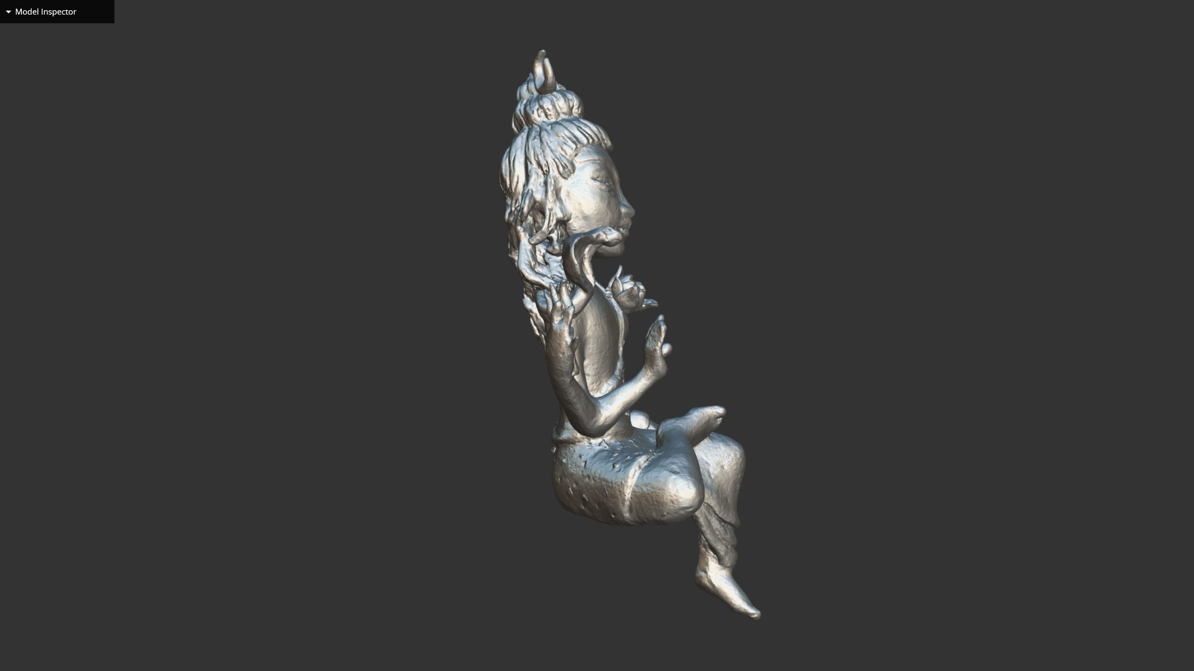 ShivaShakti statue Low-poly 3D model_24