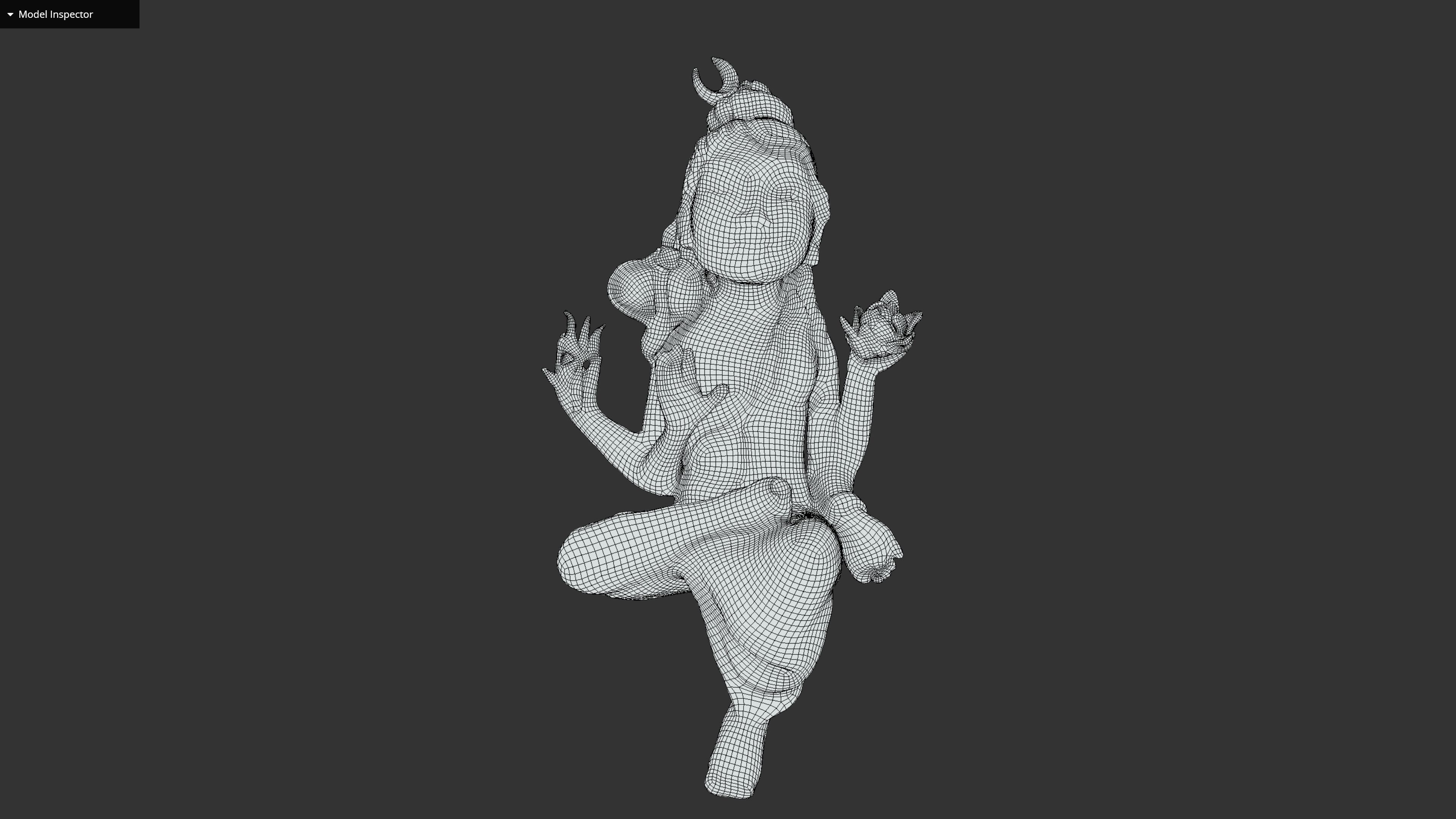 ShivaShakti statue Low-poly 3D model_34