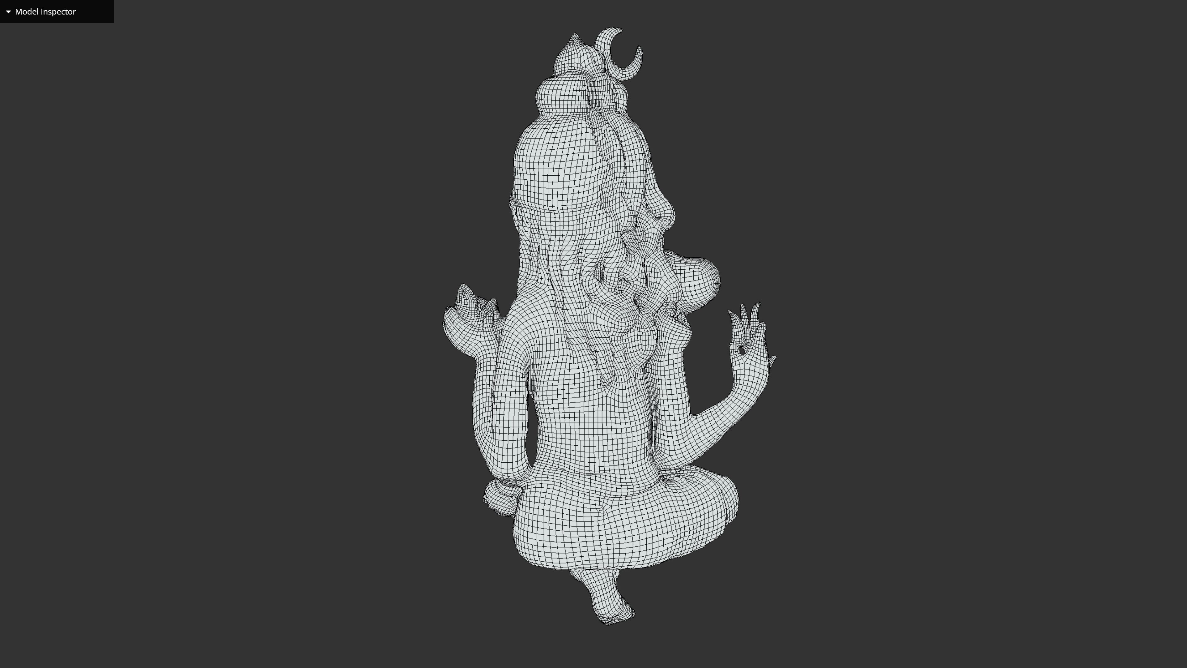 ShivaShakti statue Low-poly 3D model_36