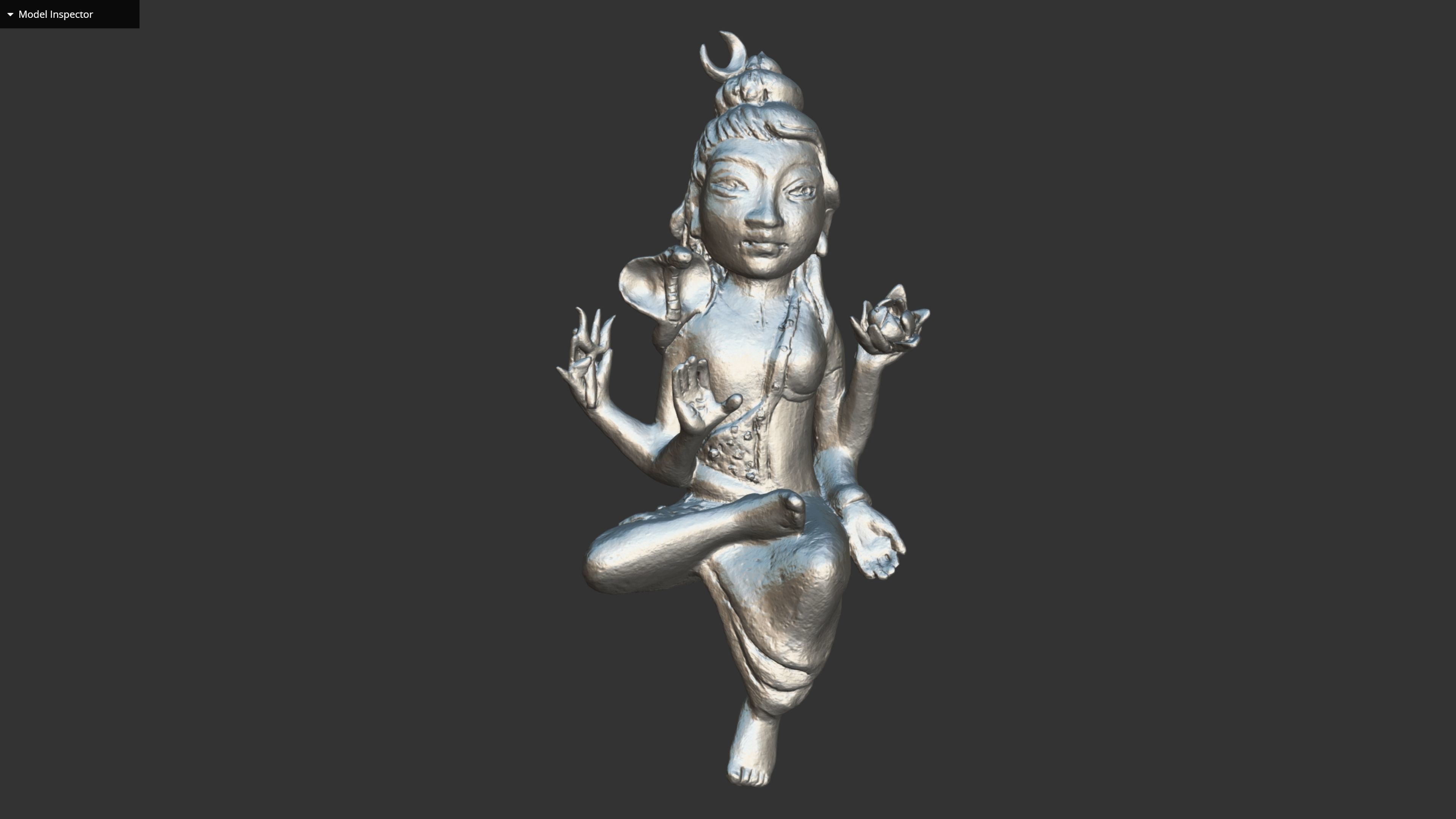ShivaShakti statue Low-poly 3D model_23