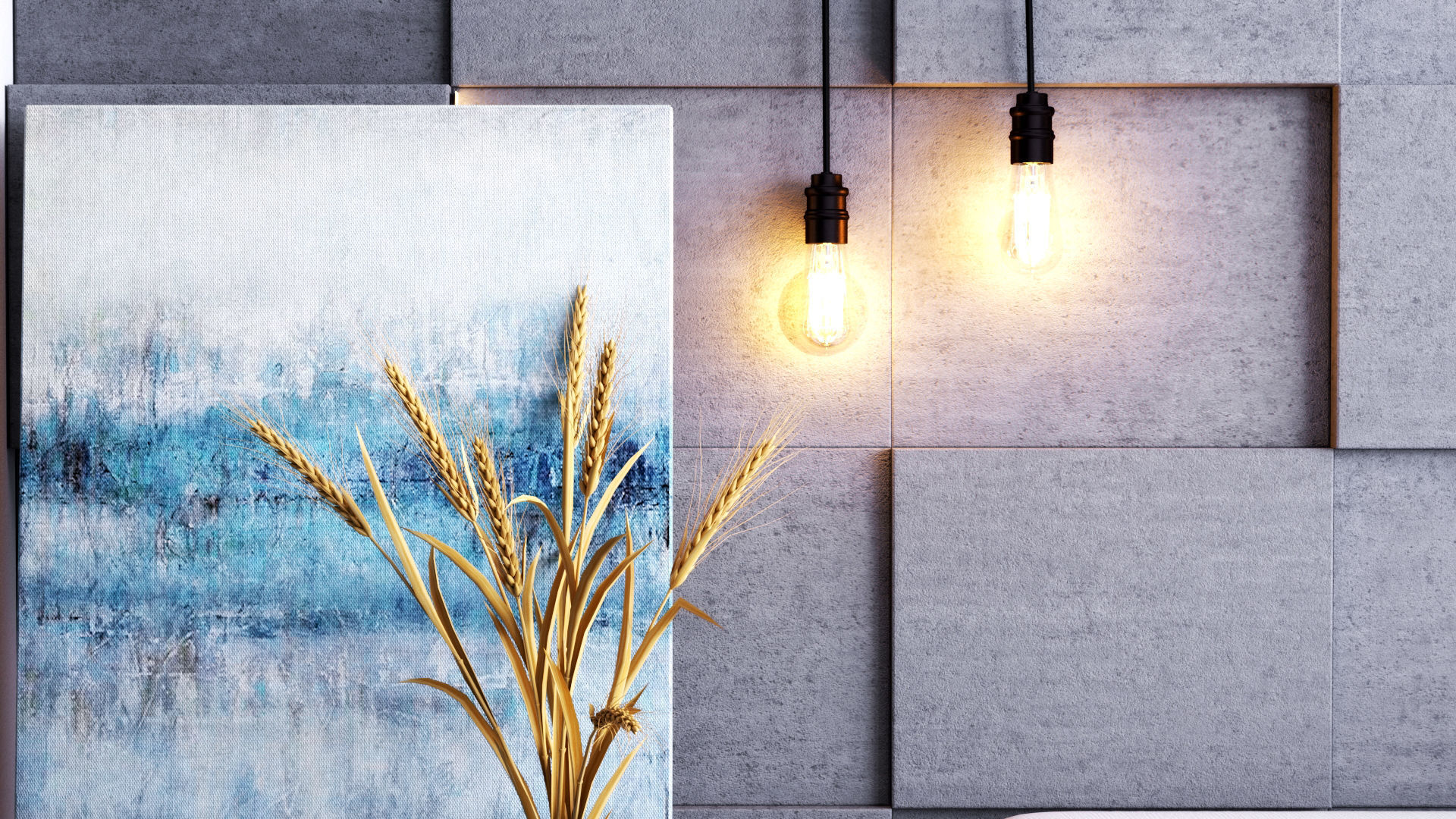 Modern Bayfront Room 3D model_4