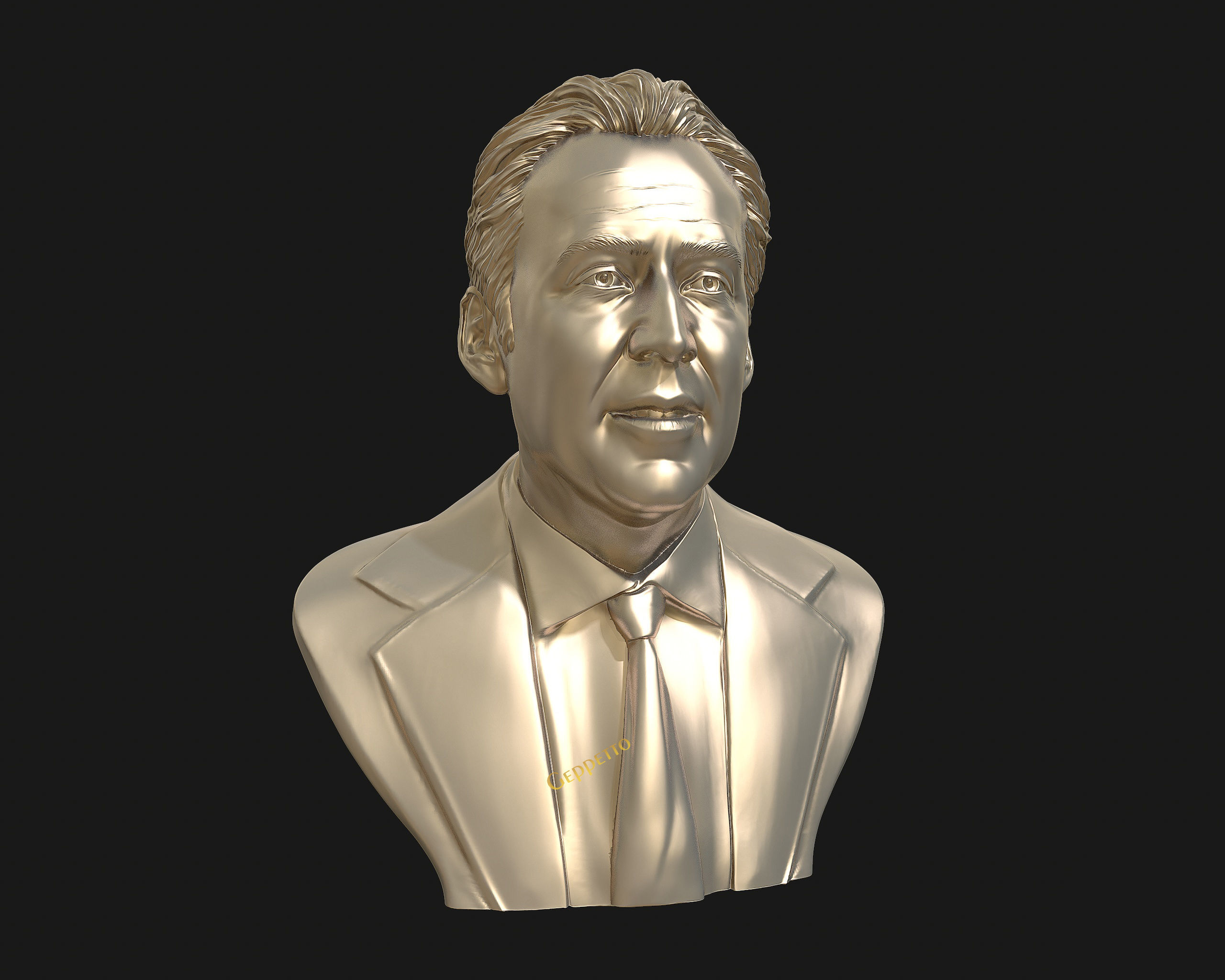 Nicolas Cage 3D printable portrait model 3D print model_26
