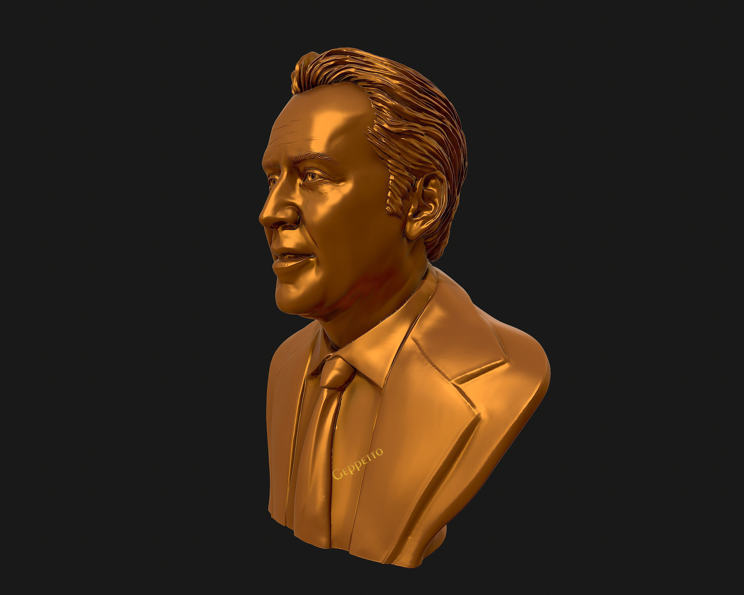 Nicolas Cage 3D printable portrait model 3D print model_34