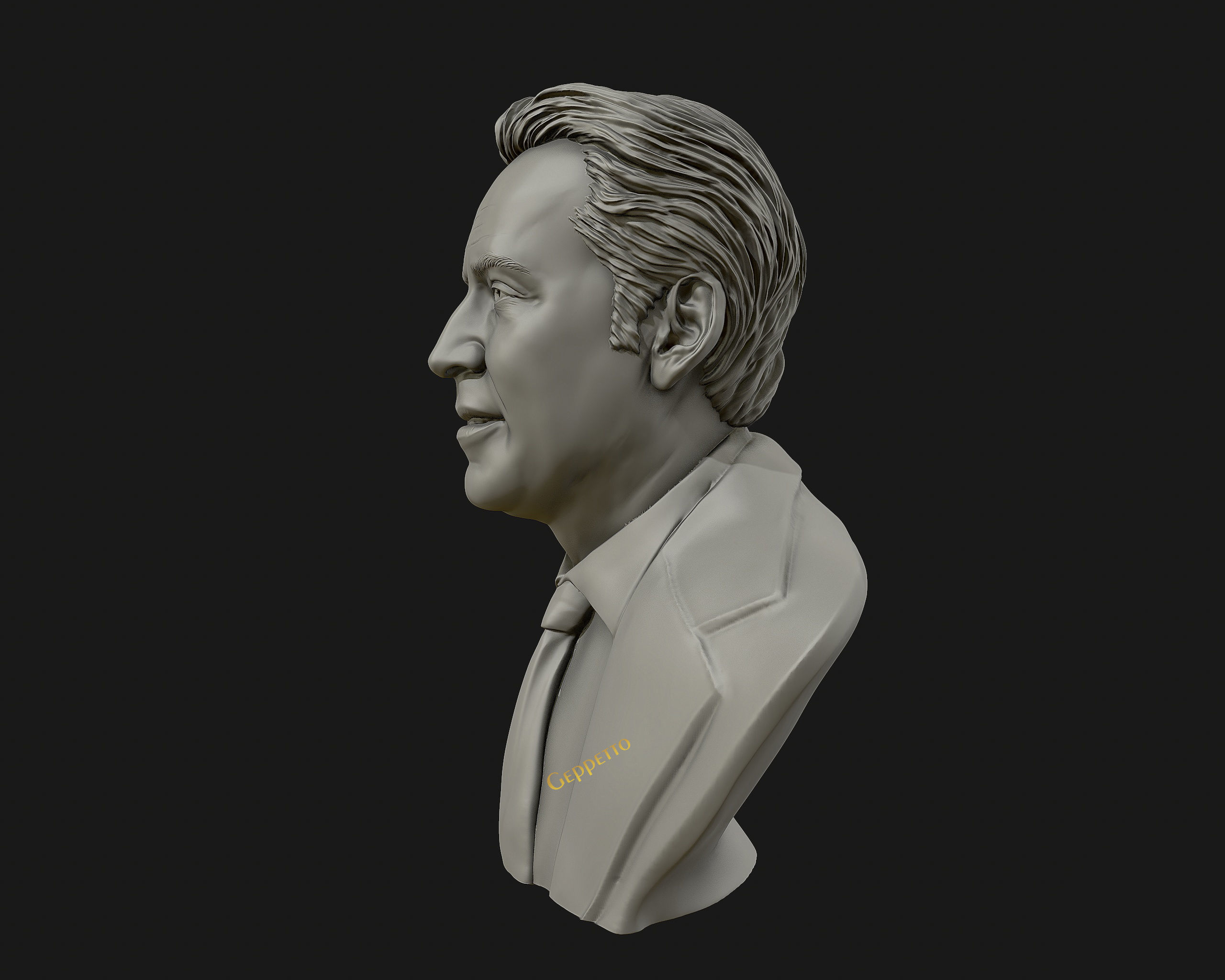 Nicolas Cage 3D printable portrait model 3D print model_3