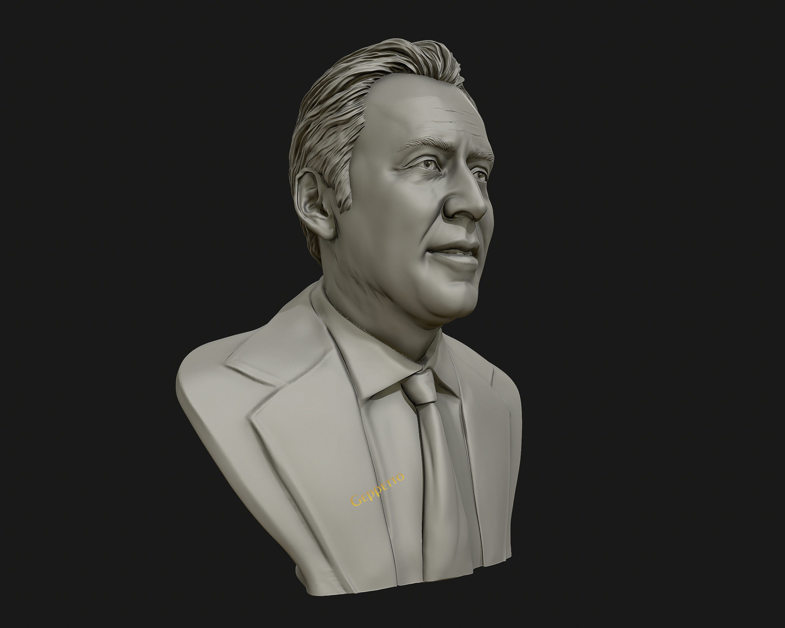 Nicolas Cage 3D printable portrait model 3D print model_9