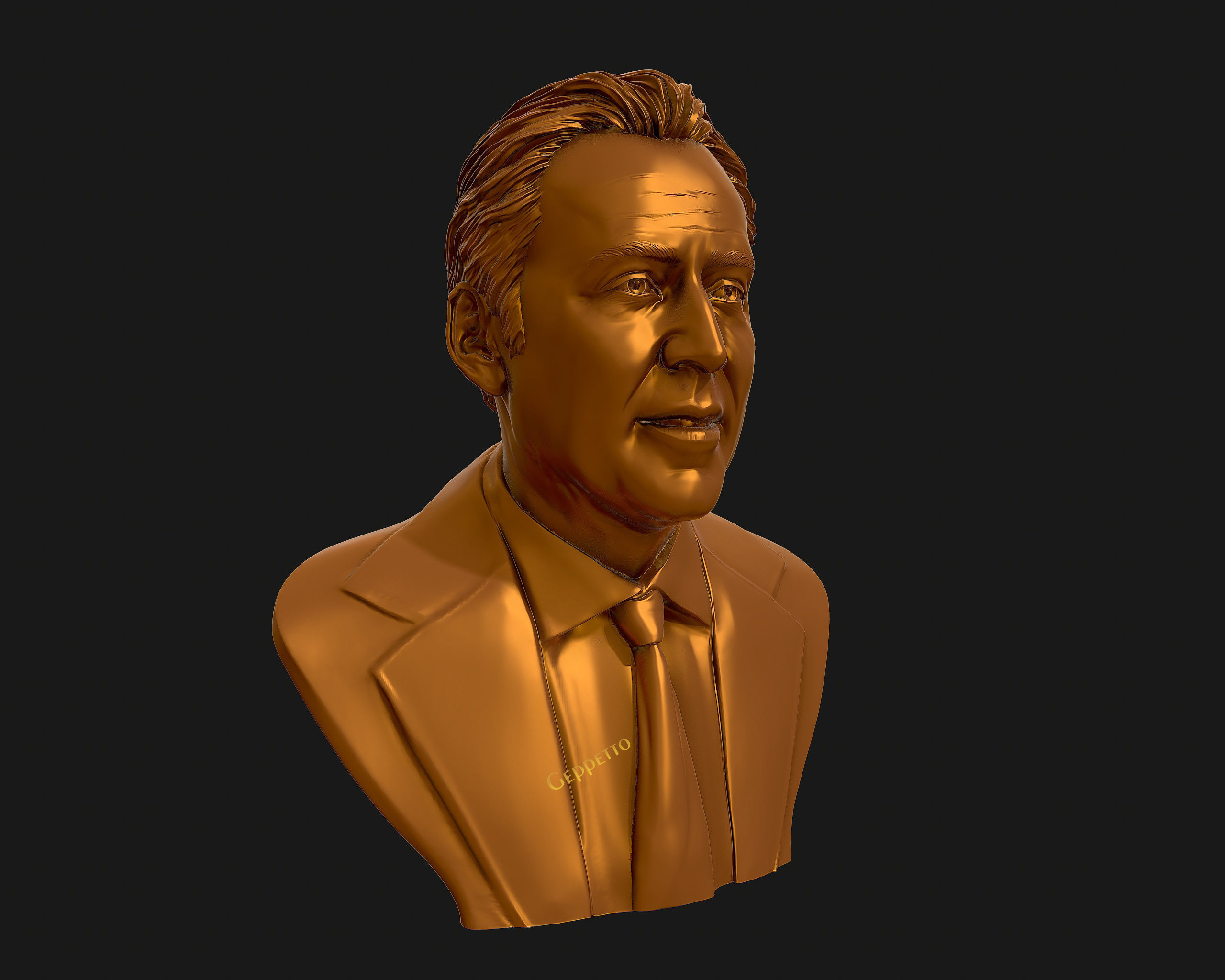 Nicolas Cage 3D printable portrait model 3D print model_36