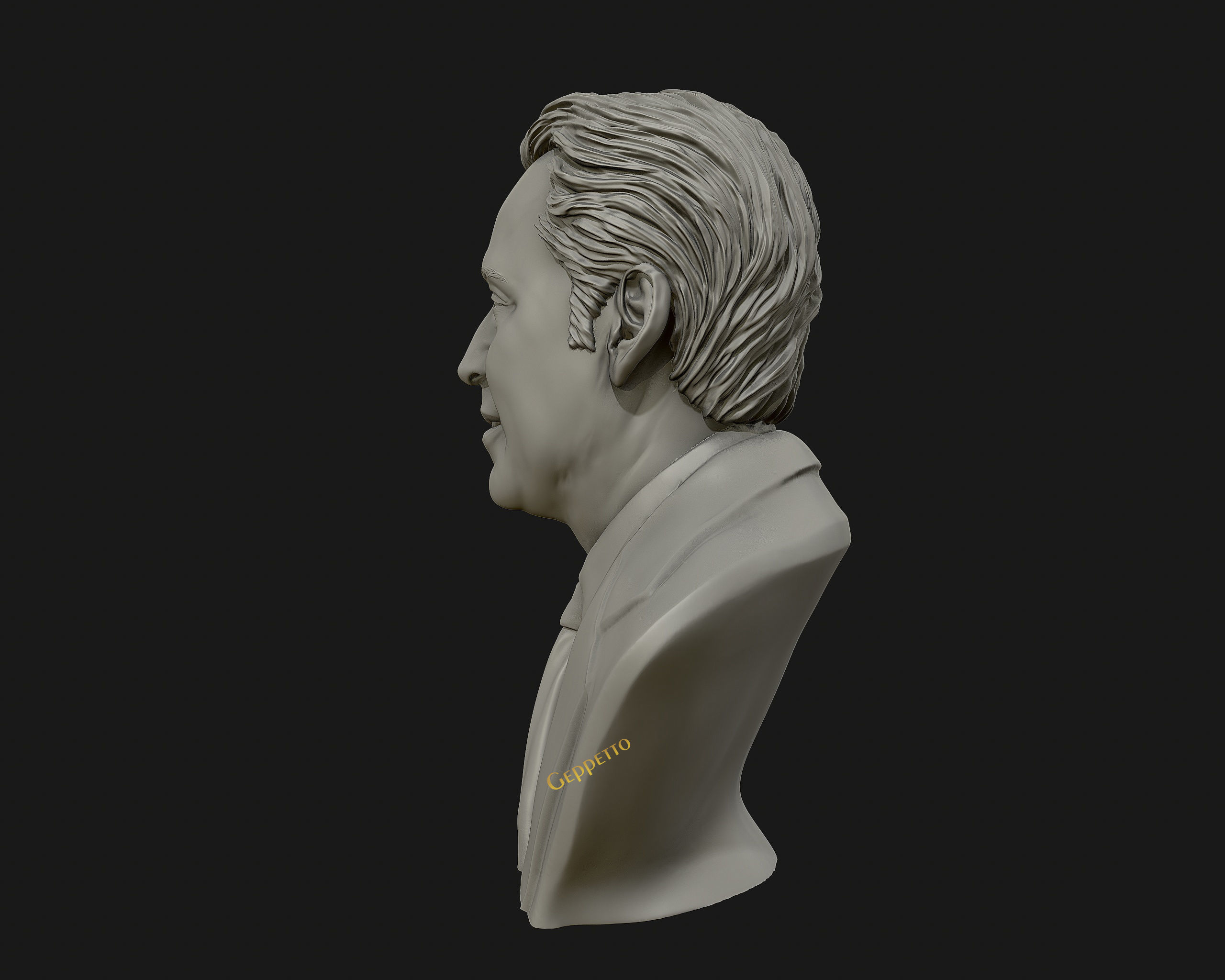 Nicolas Cage 3D printable portrait model 3D print model_4