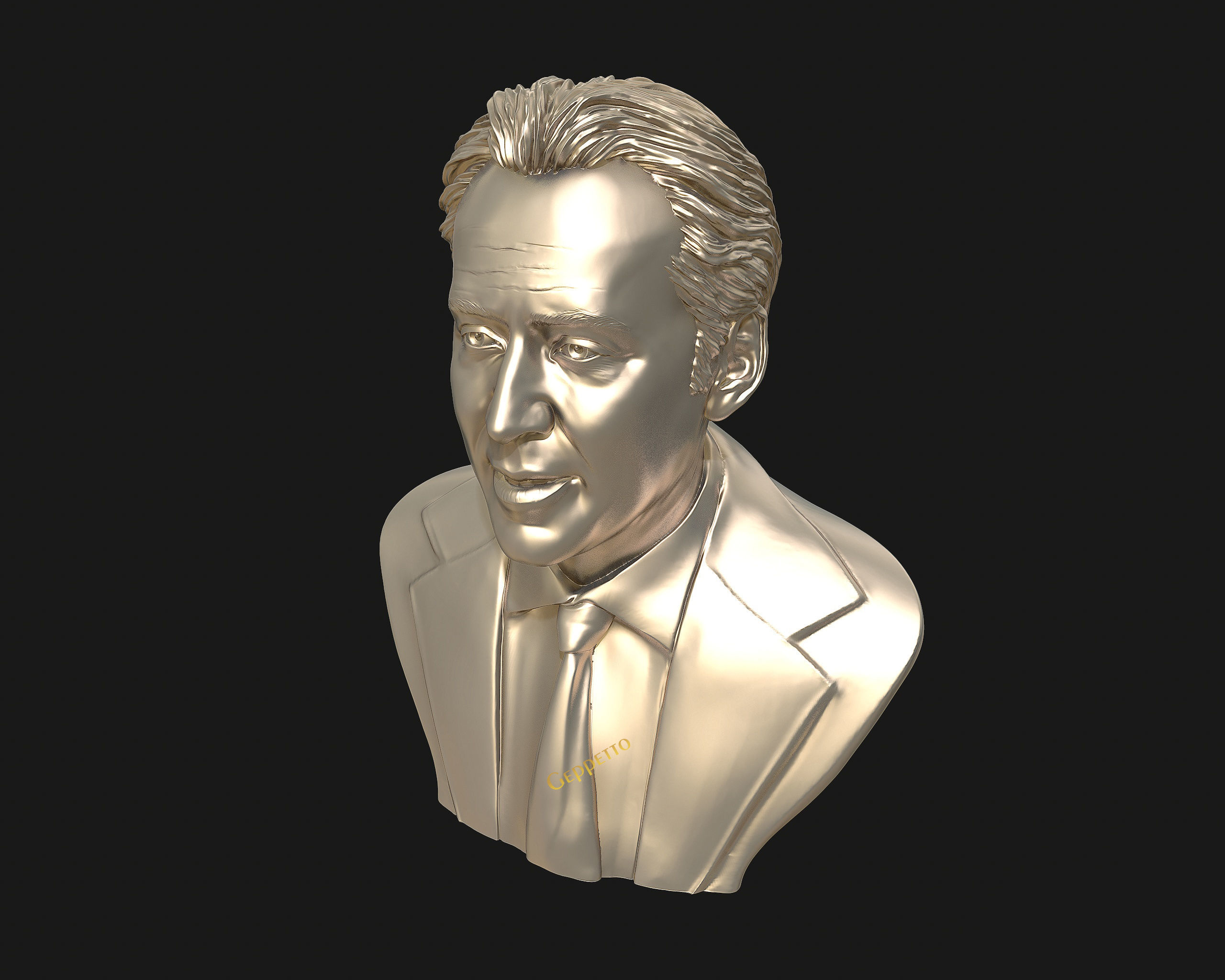 Nicolas Cage 3D printable portrait model 3D print model_30