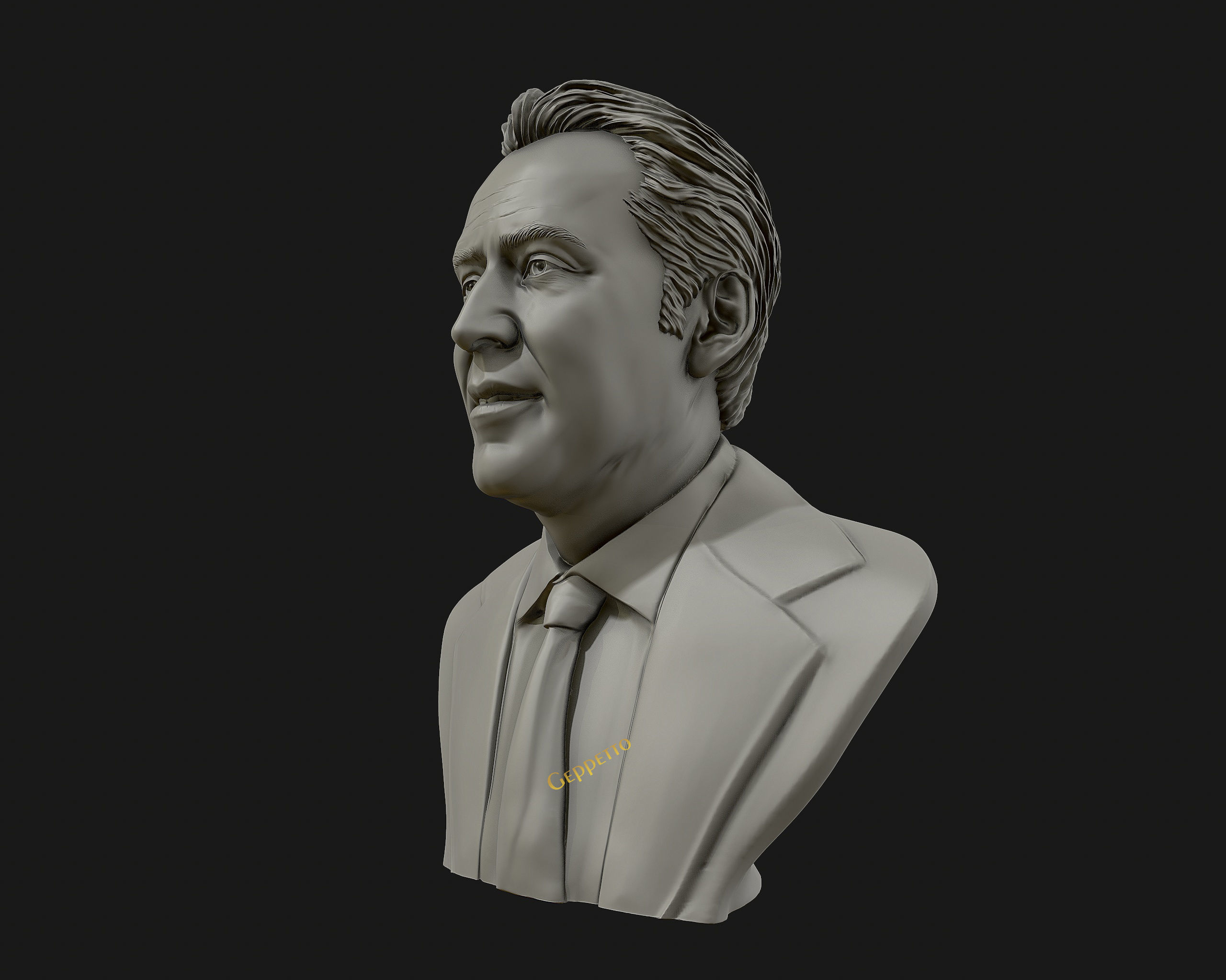 Nicolas Cage 3D printable portrait model 3D print model_21