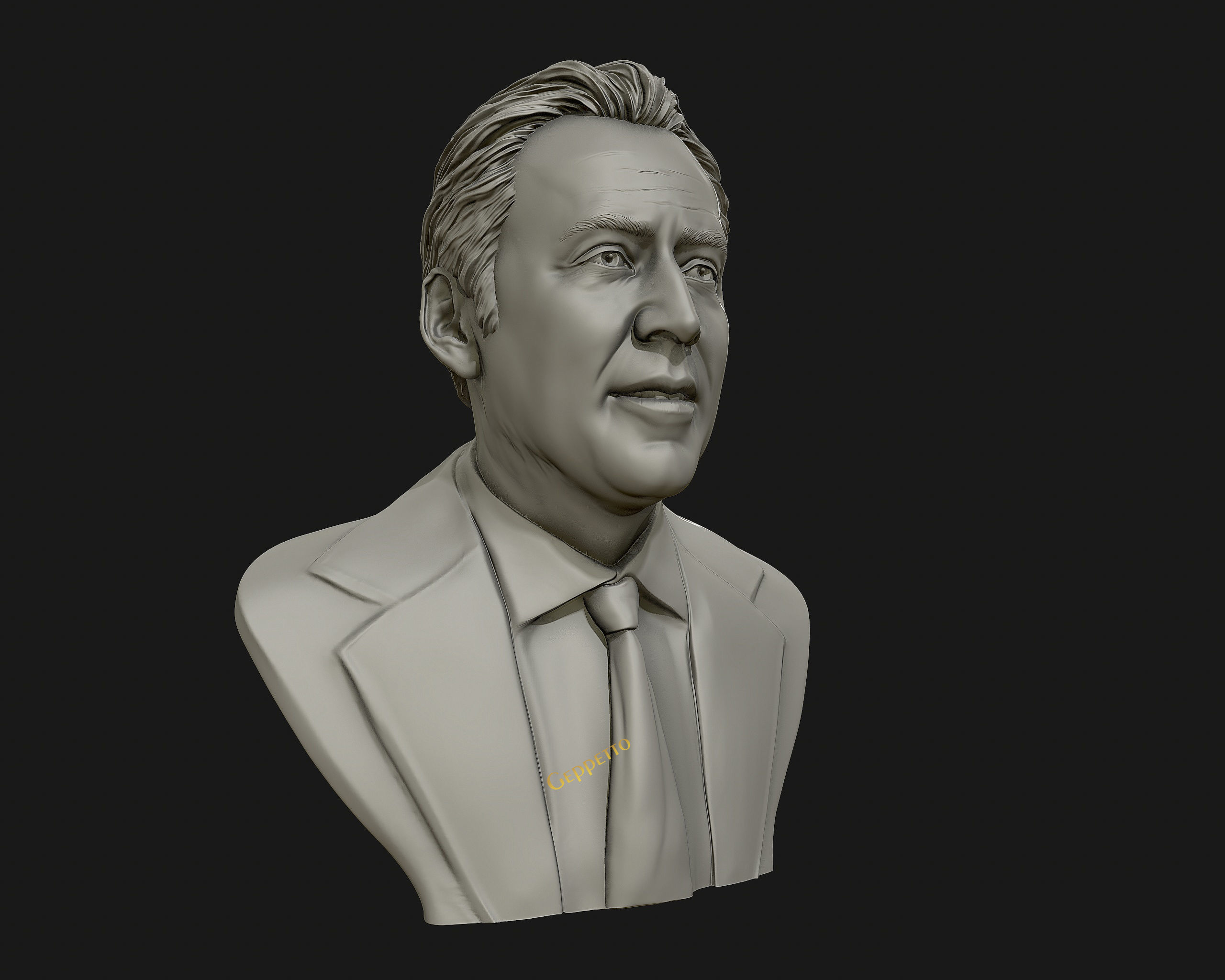 Nicolas Cage 3D printable portrait model 3D print model_8