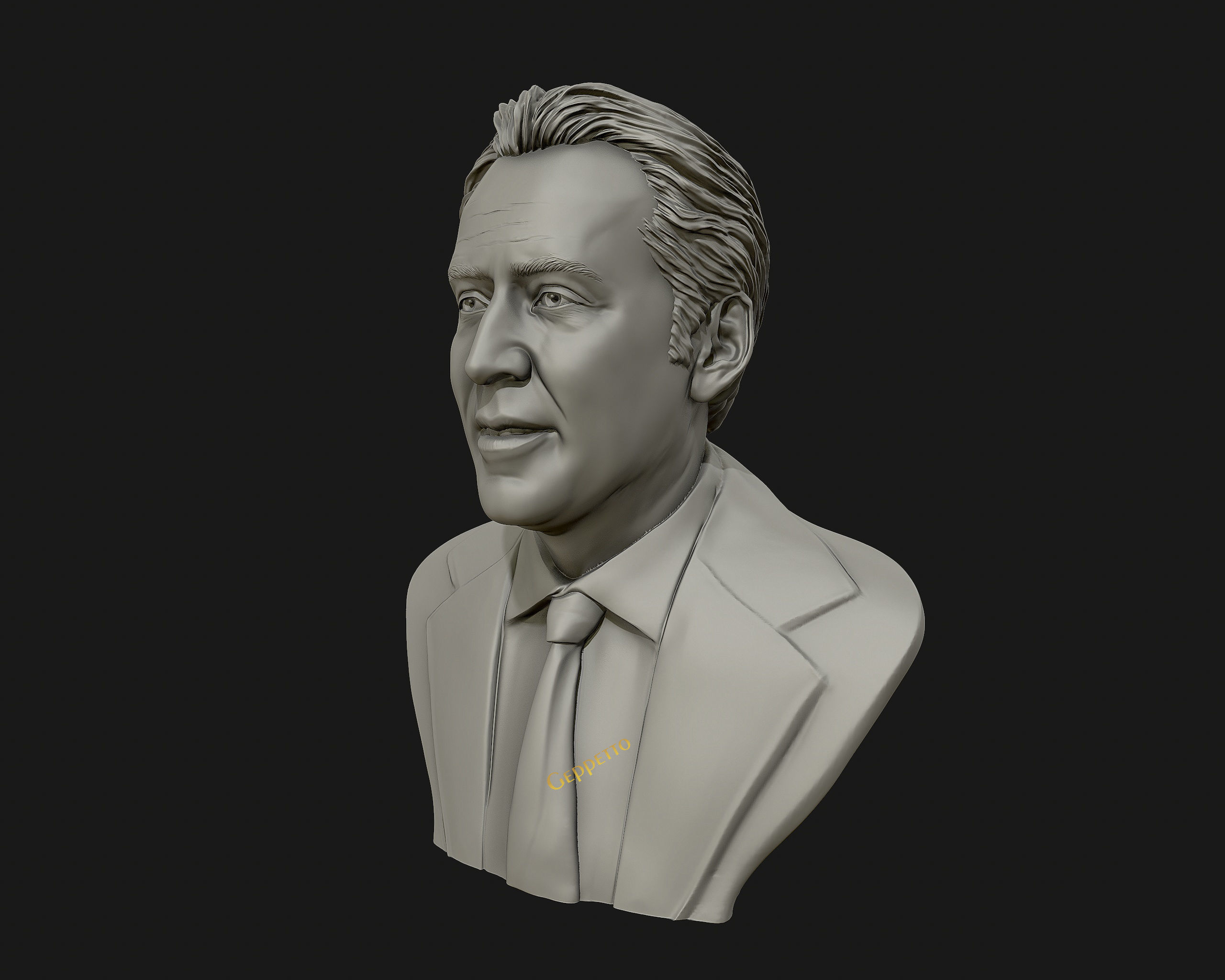 Nicolas Cage 3D printable portrait model 3D print model_47