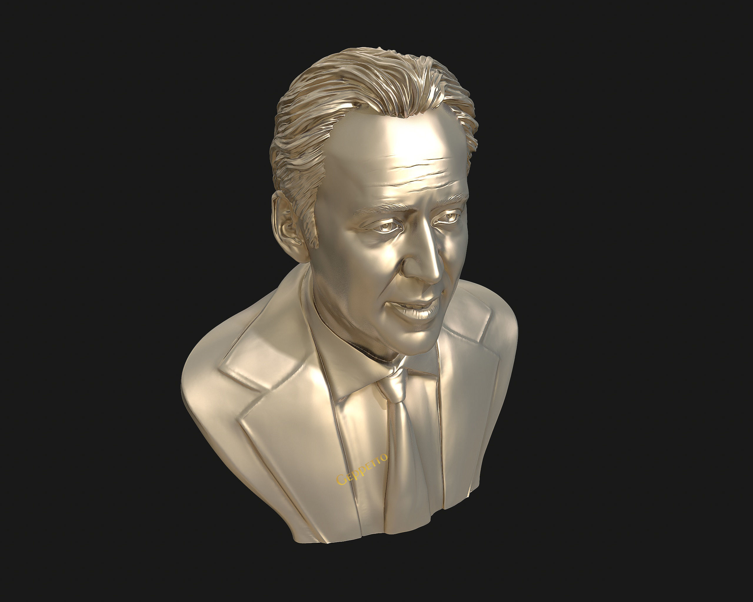 Nicolas Cage 3D printable portrait model 3D print model_31