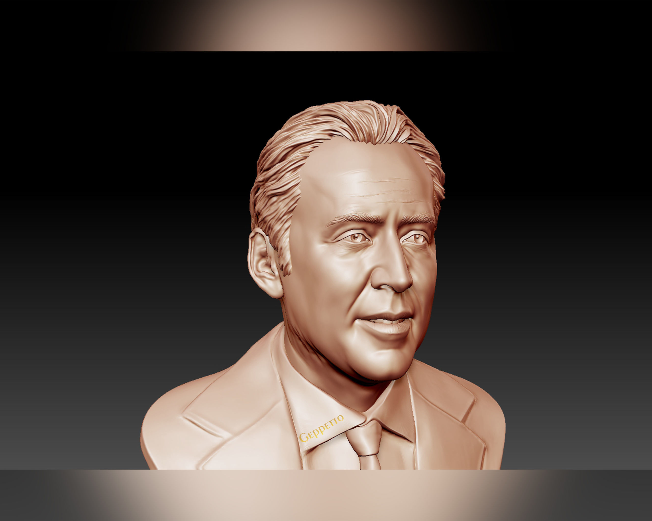 Nicolas Cage 3D printable portrait model 3D print model_41