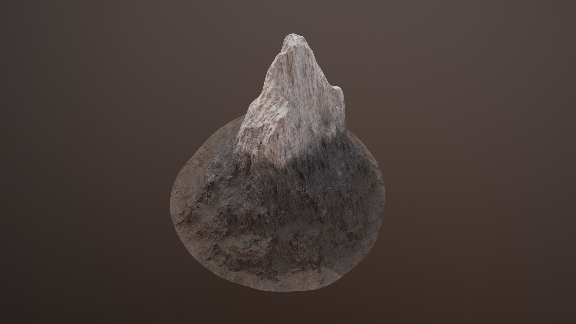 Mountain PBR GameReady Low-poly 3D model_9